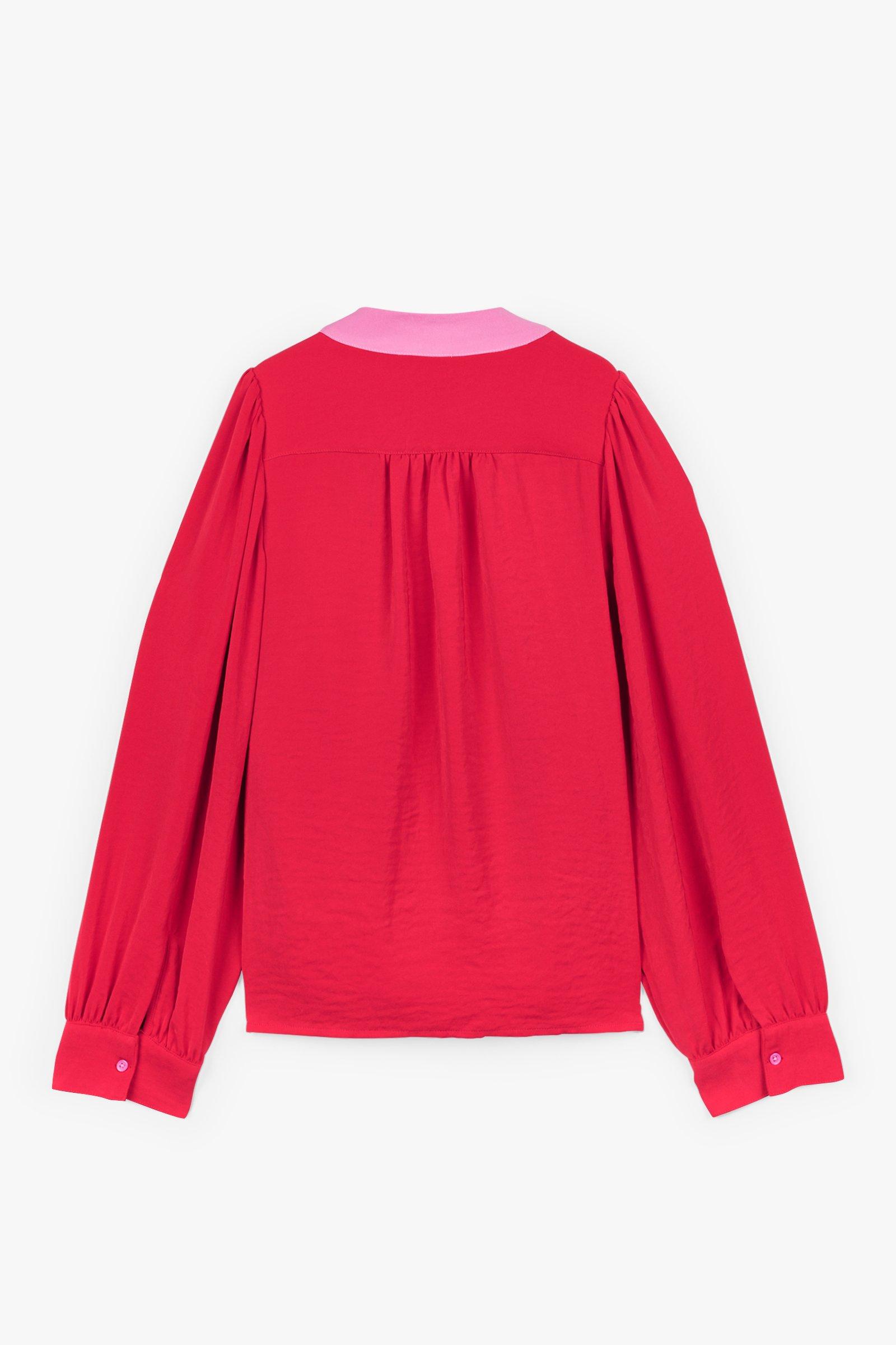 CKS Dames - MICKEYDO - blouse korte mouwen - felrood