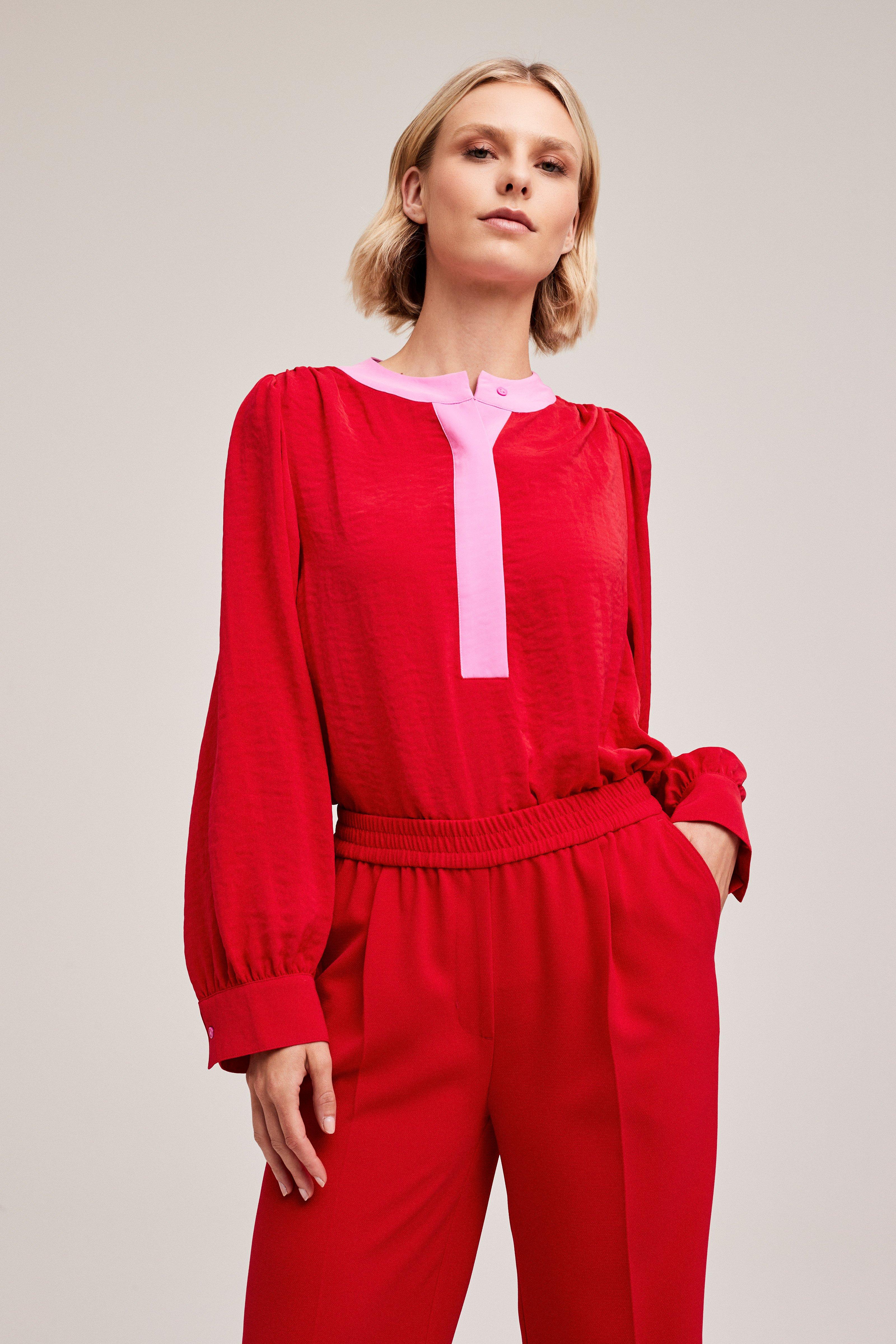 CKS Dames - MICKEYDO - blouse korte mouwen - felrood