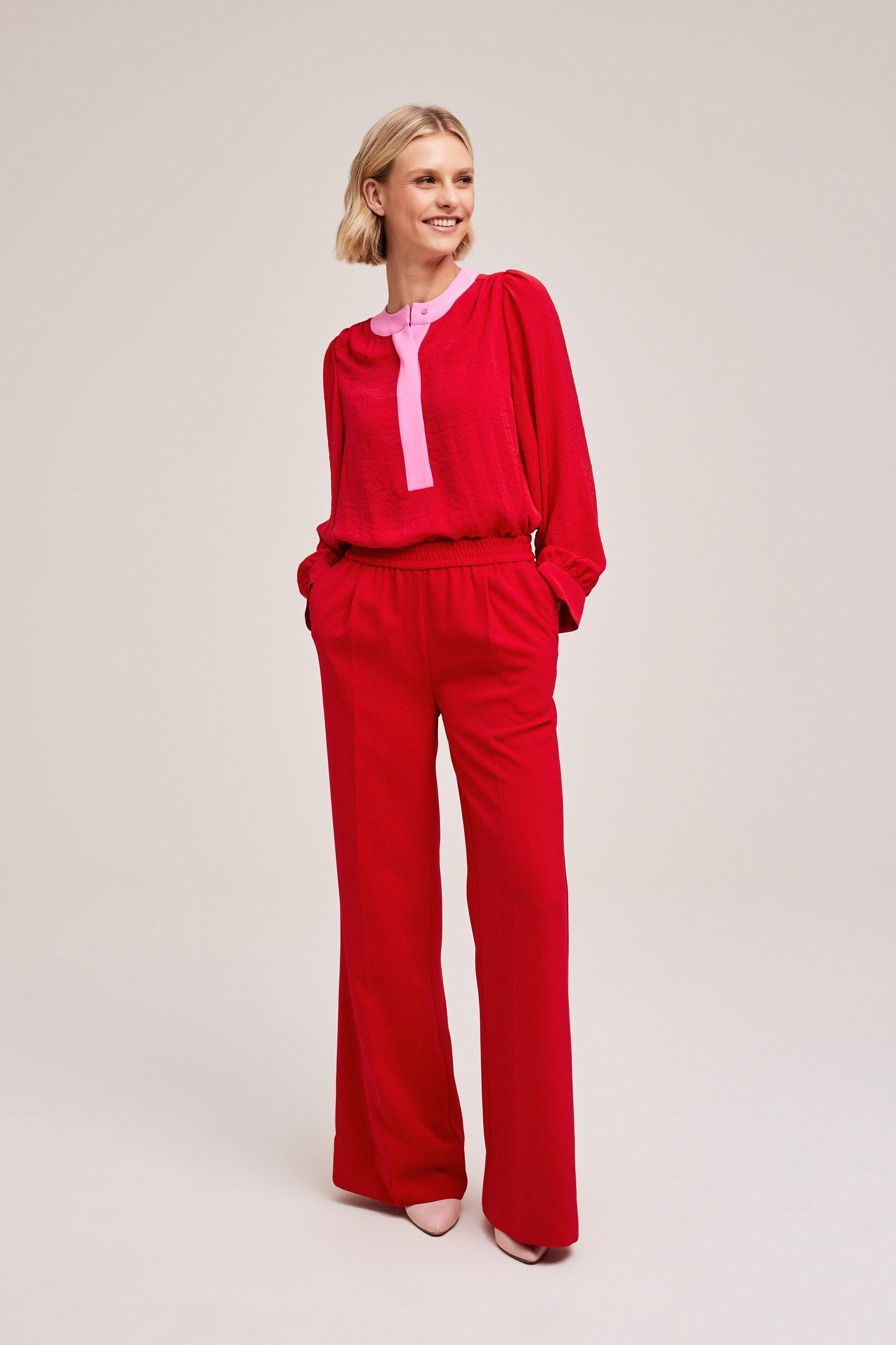 CKS Dames - MICKEYDO - blouse korte mouwen - felrood