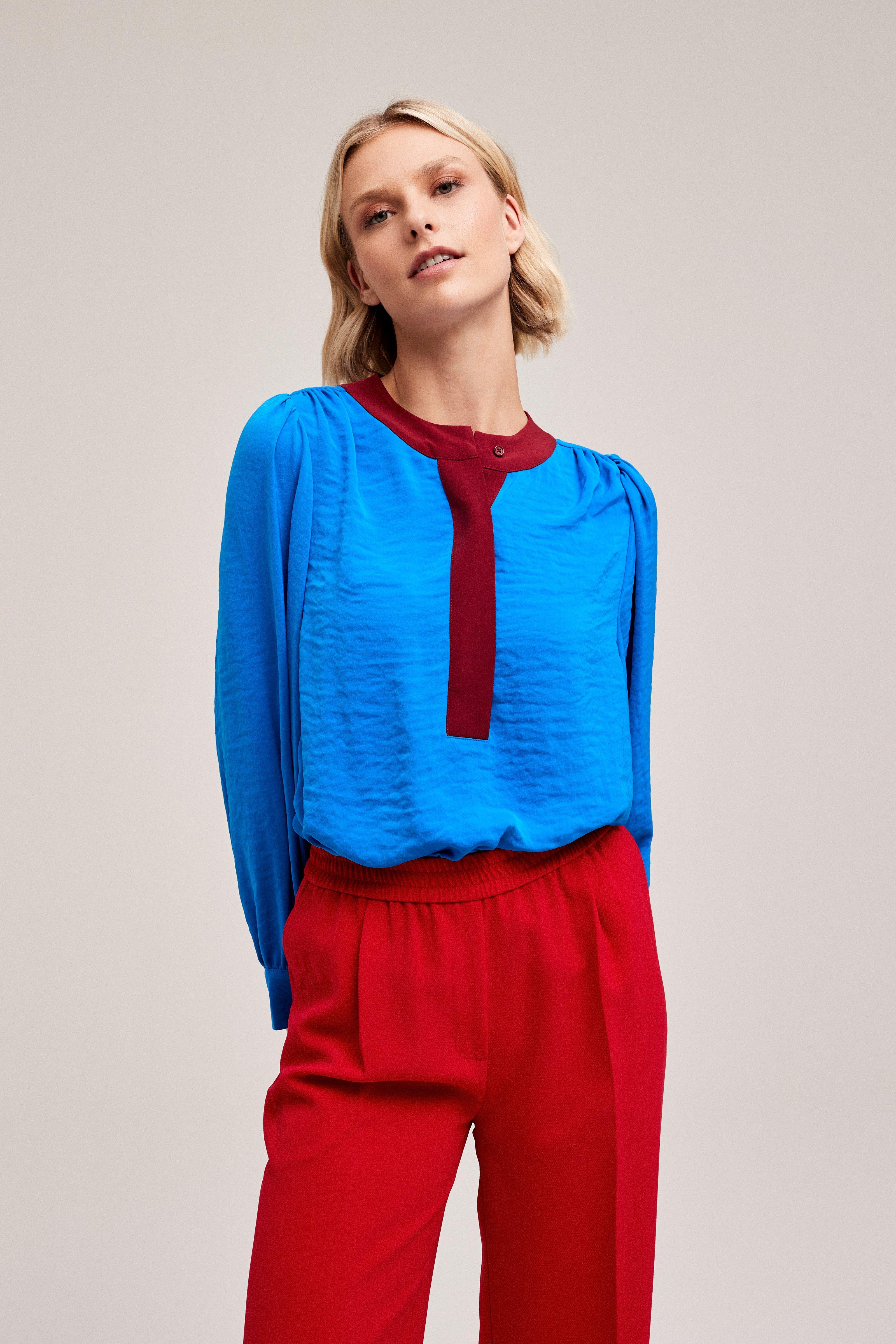 CKS Dames - MICKEYDO - blouse korte mouwen - intens blauw