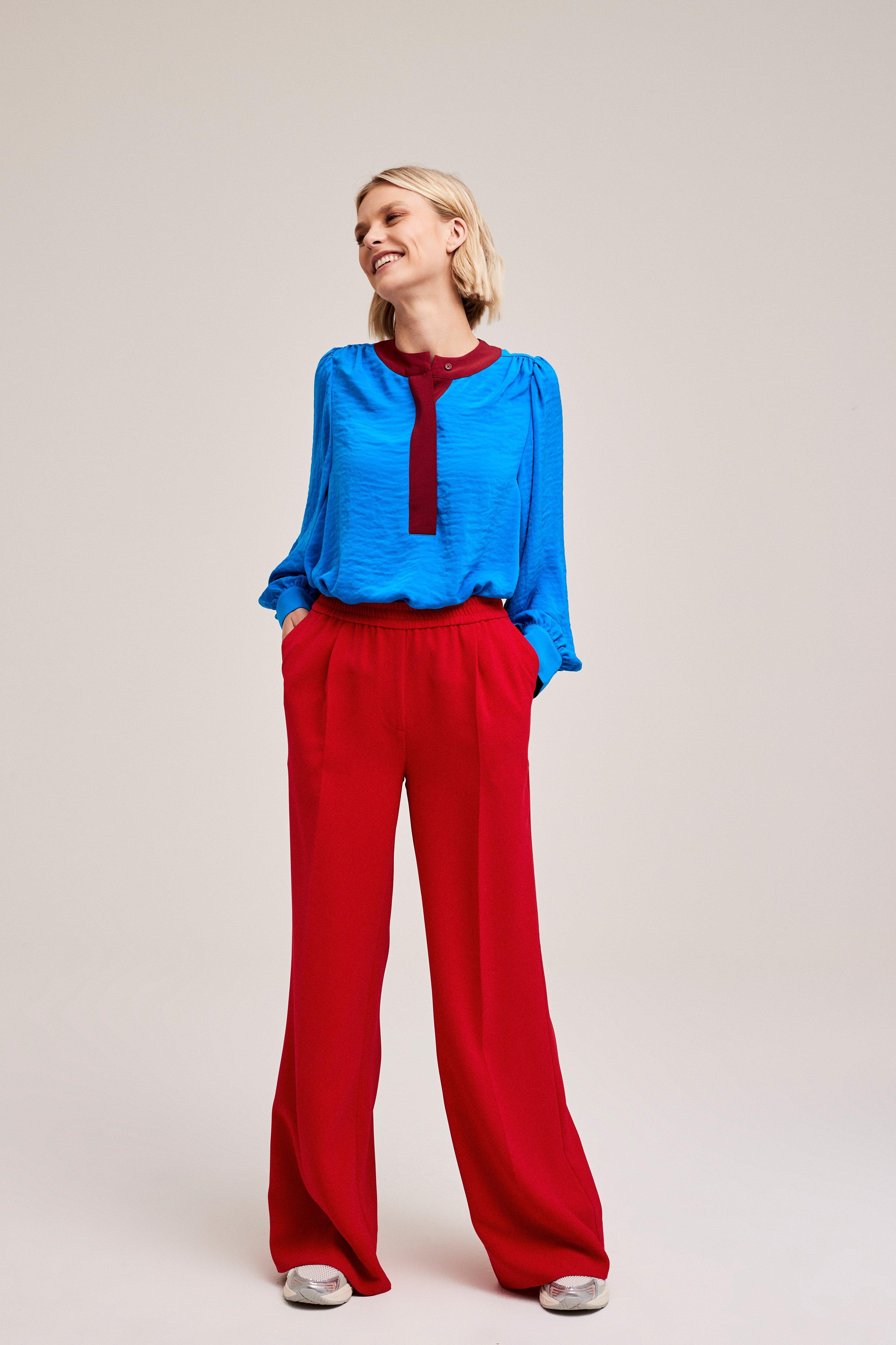 CKS Dames - MICKEYDO - blouse korte mouwen - intens blauw