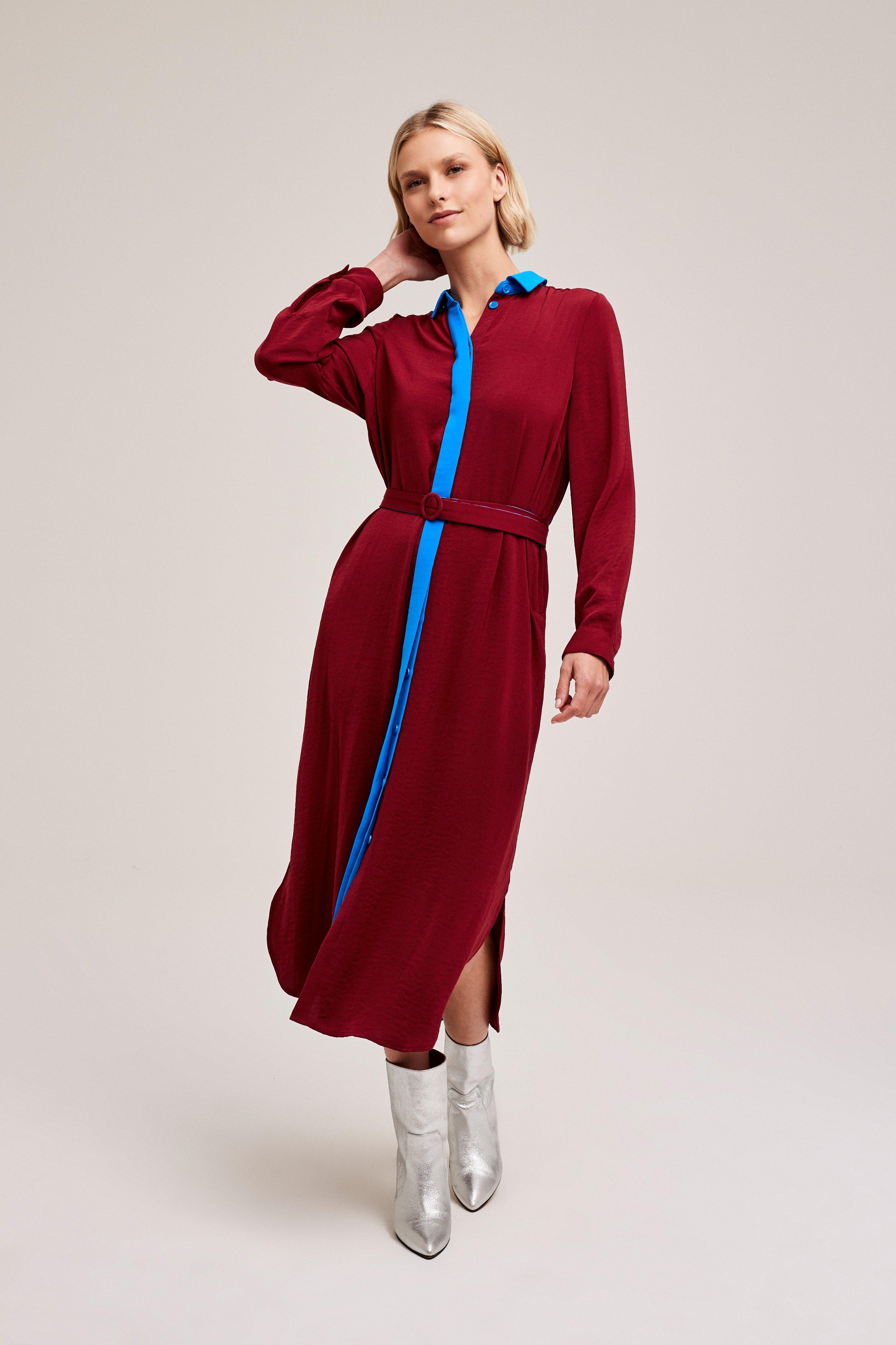 CKS Dames - LAPIS - long dress - dark red