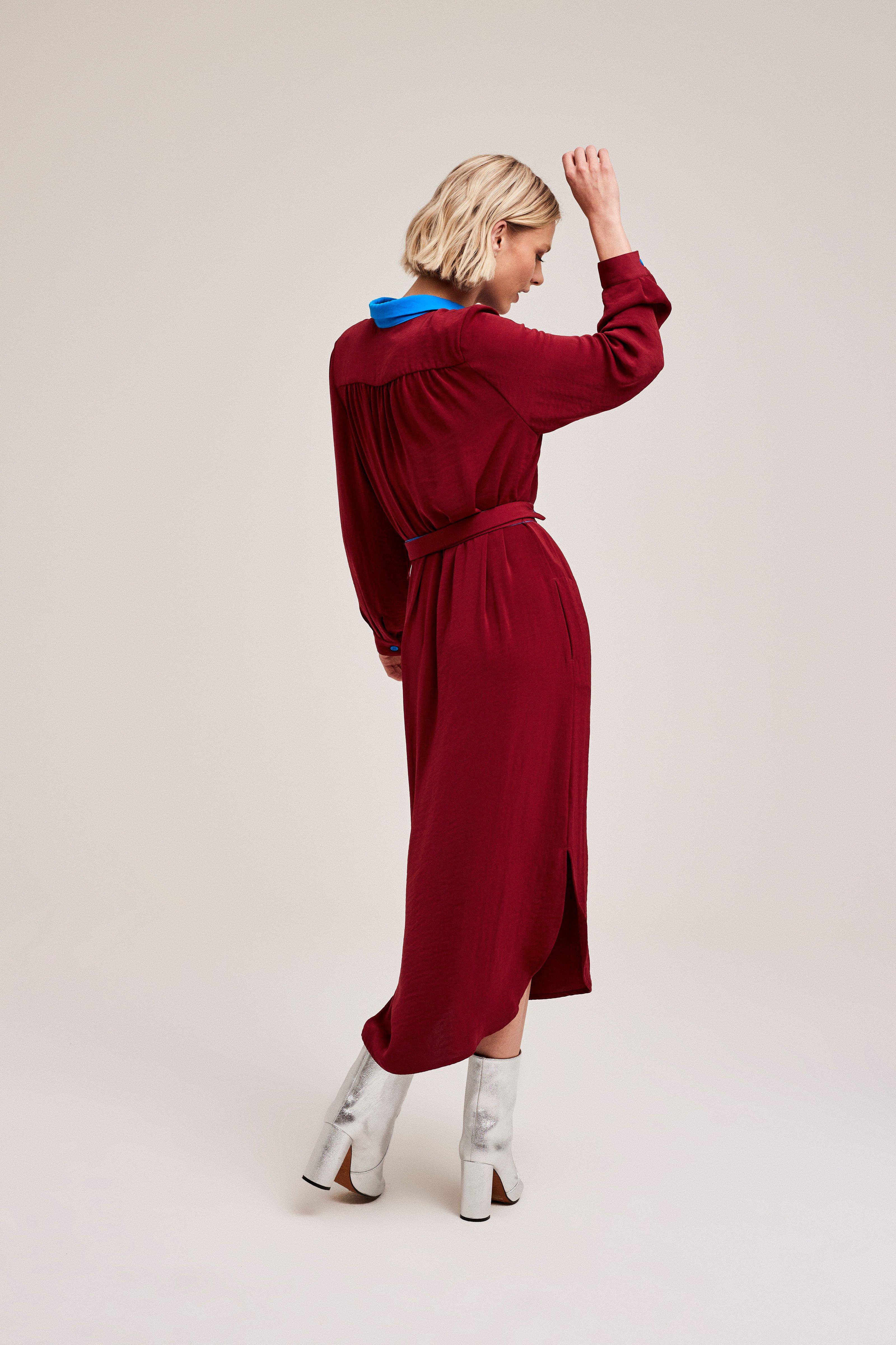 CKS Dames - LAPIS - long dress - dark red