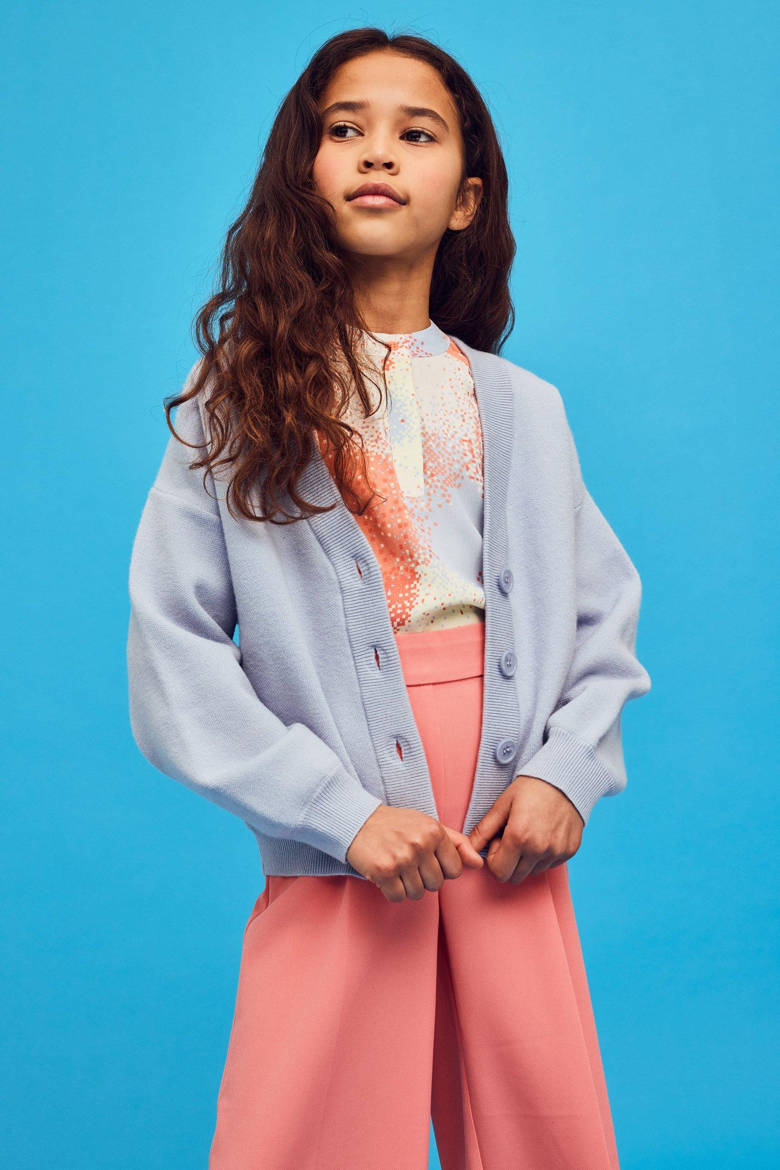 CKS Kids - PETAL - cardigan - lichtblauw