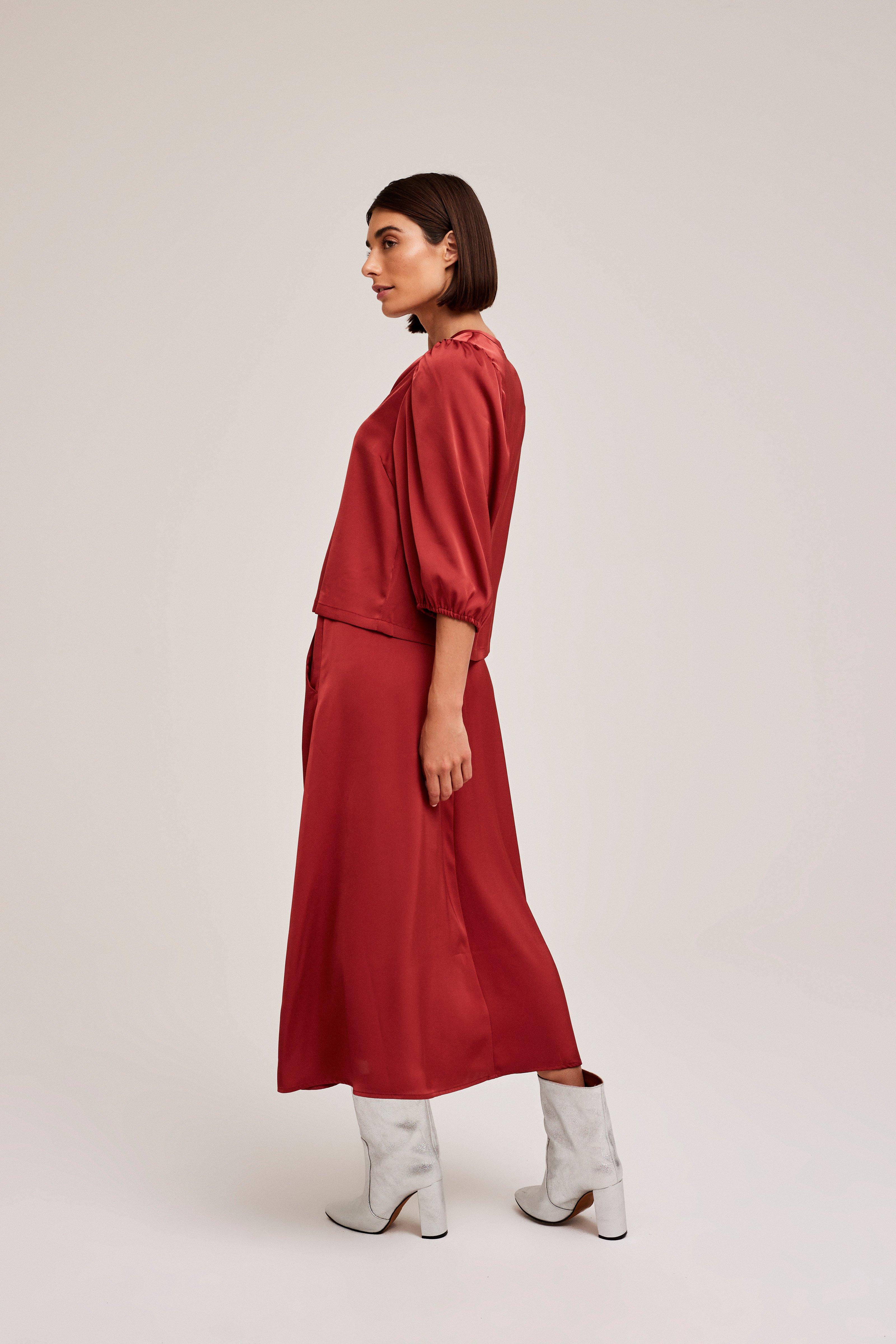 CKS Dames - BULANI - blouse korte mouwen - bruin