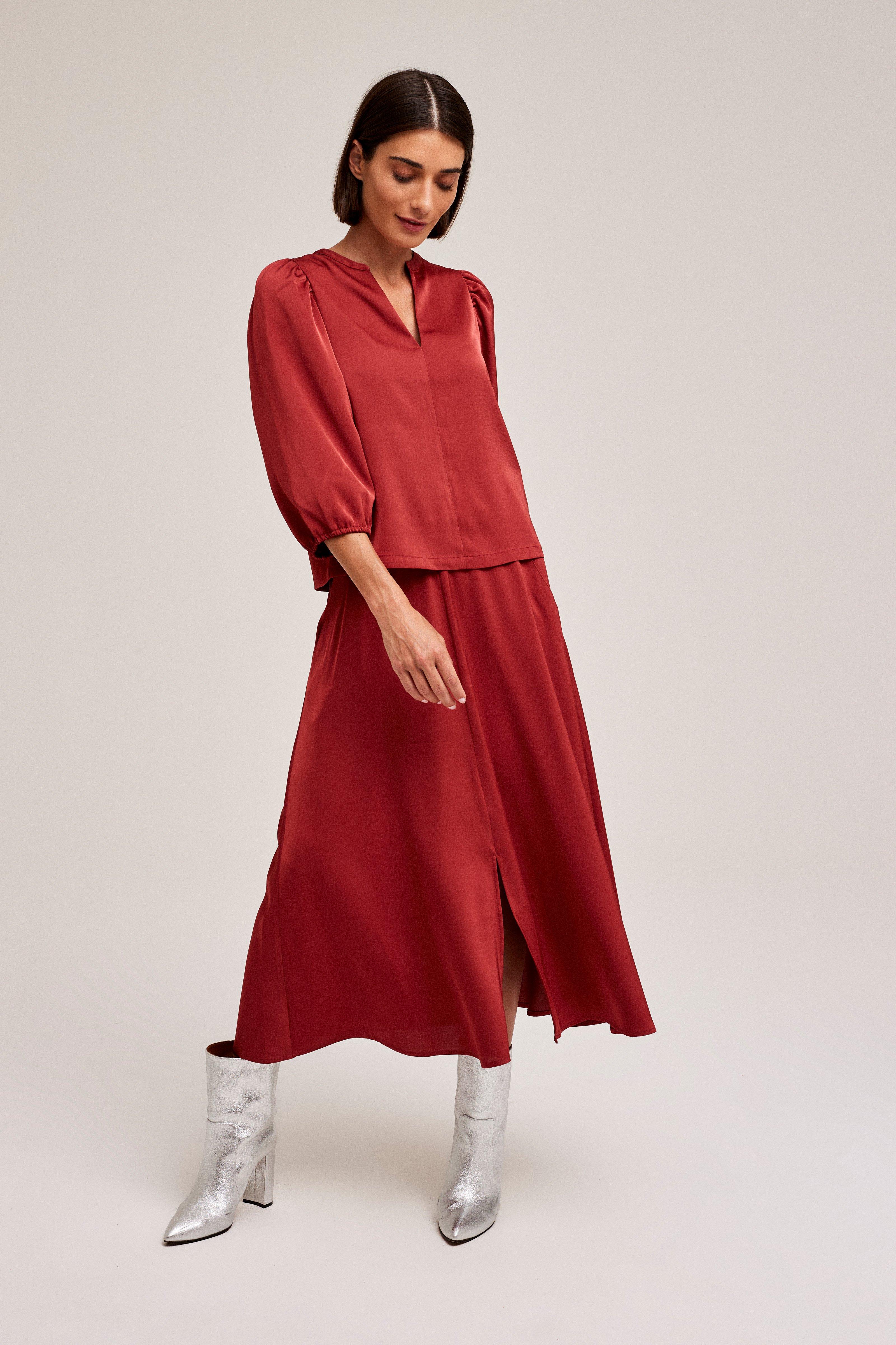 CKS Dames - BULANI - blouse korte mouwen - bruin