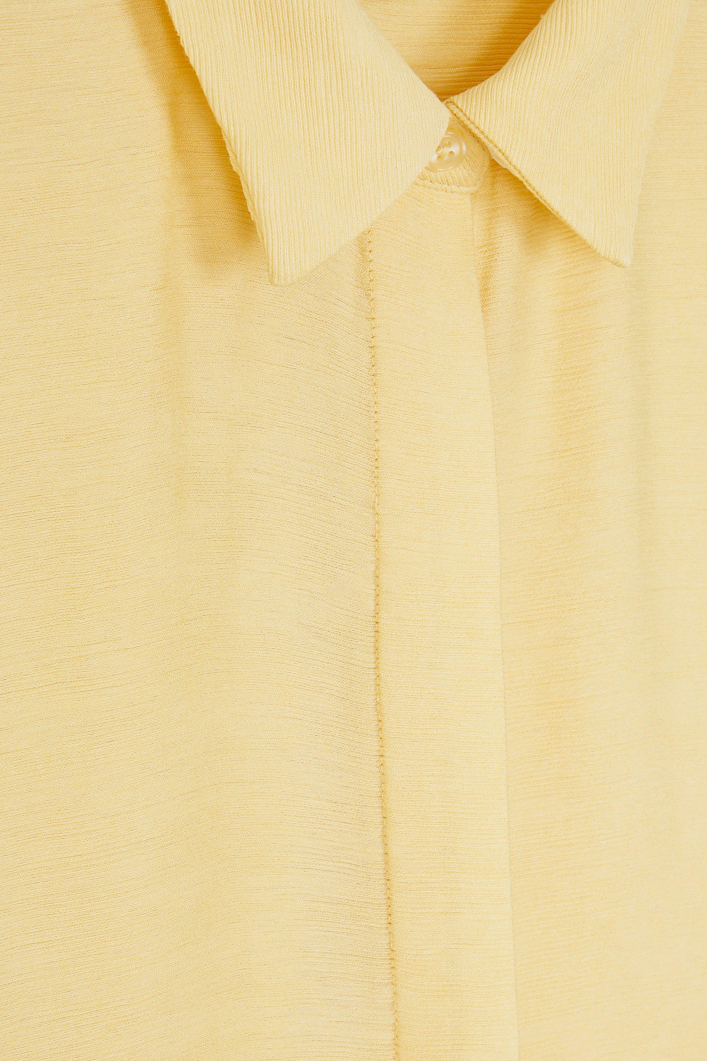 CKS Dames - RUTTEN - blouse korte mouwen - lichtgeel