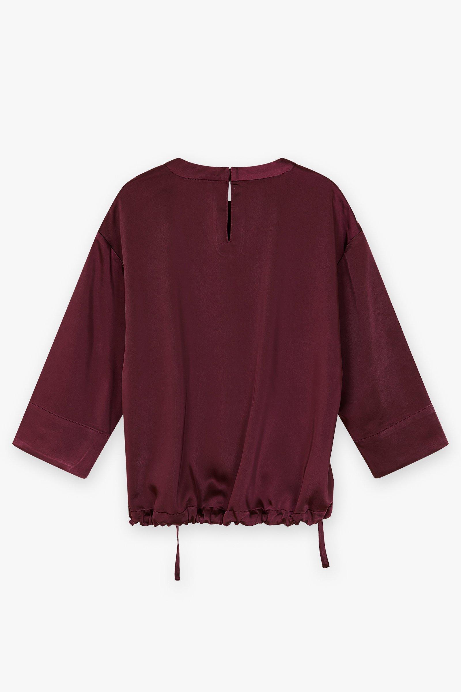 CKS Dames - SAYA - blouse korte mouwen - donkerrood