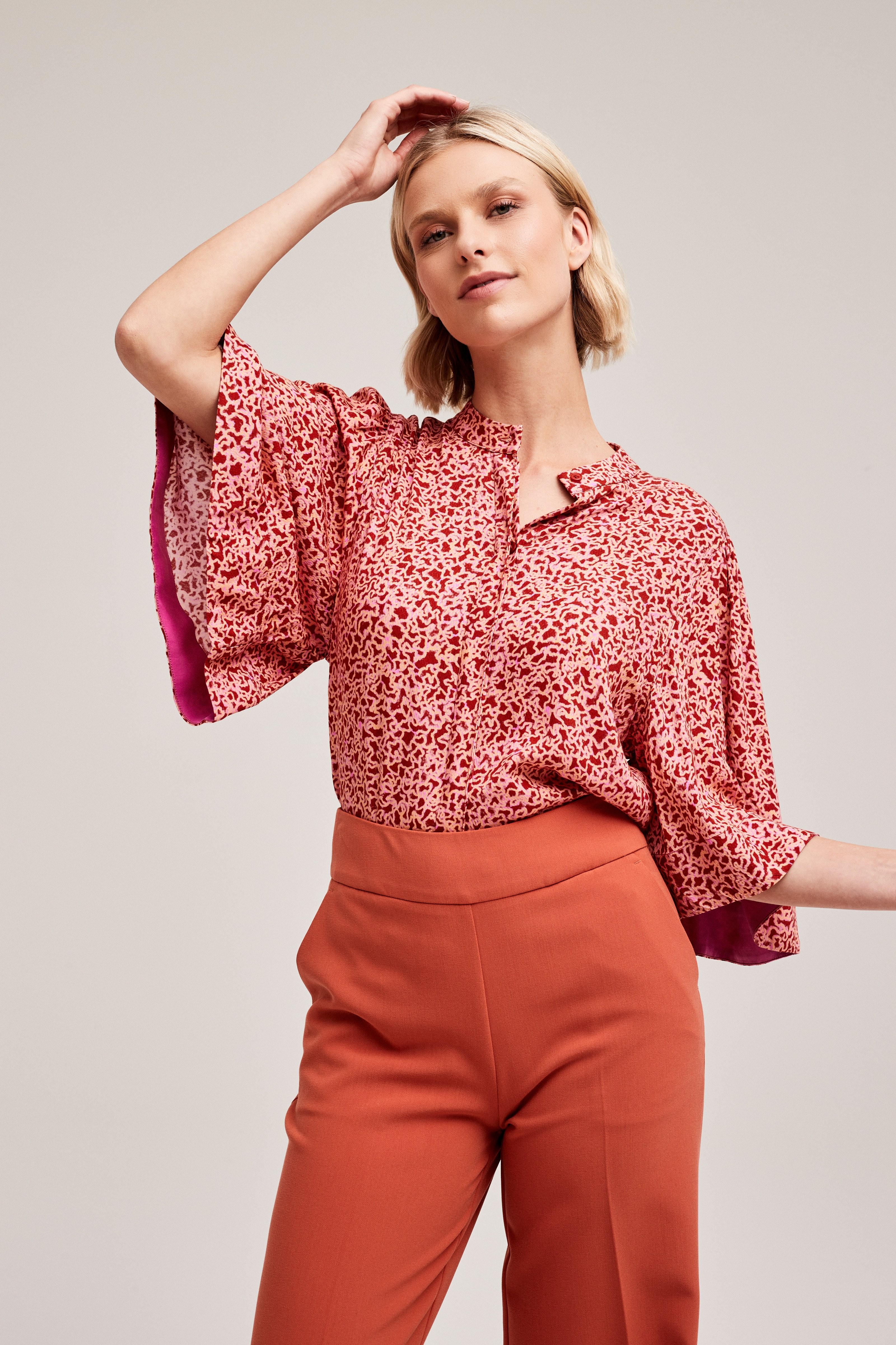 CKS Dames - SISLA - blouse korte mouwen - bruin