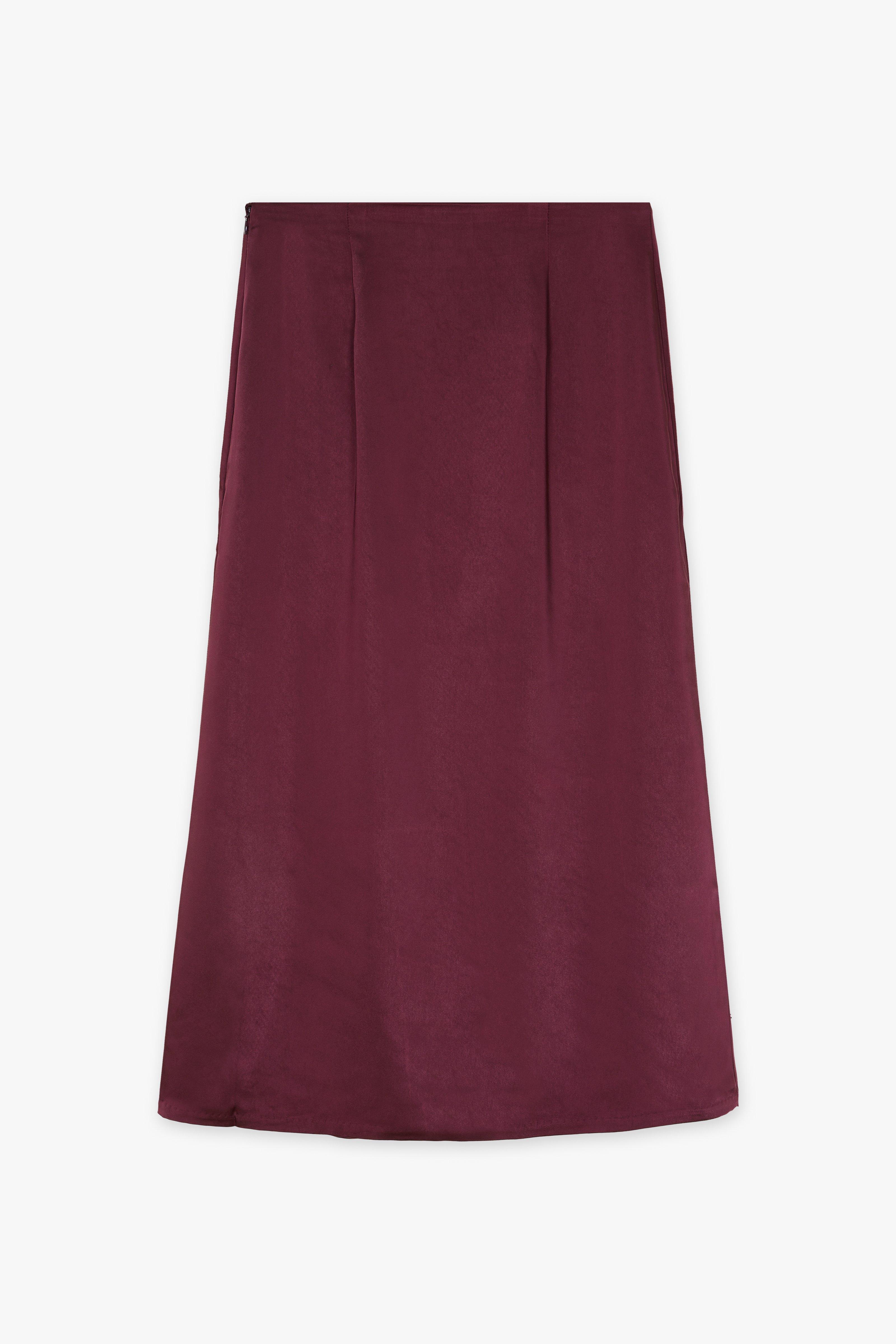 CKS Dames - SKIN - midi skirt - dark red