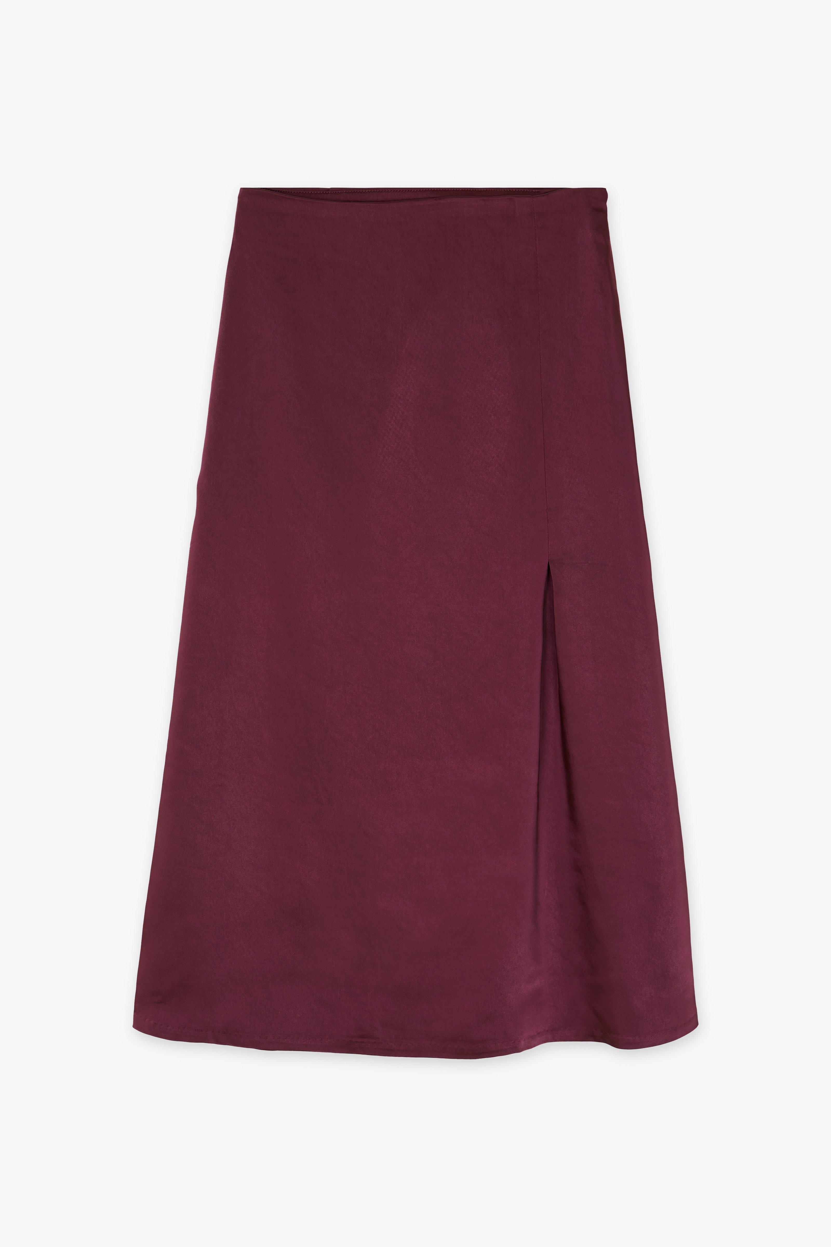 CKS Dames - SKIN - midijupe - rouge foncé