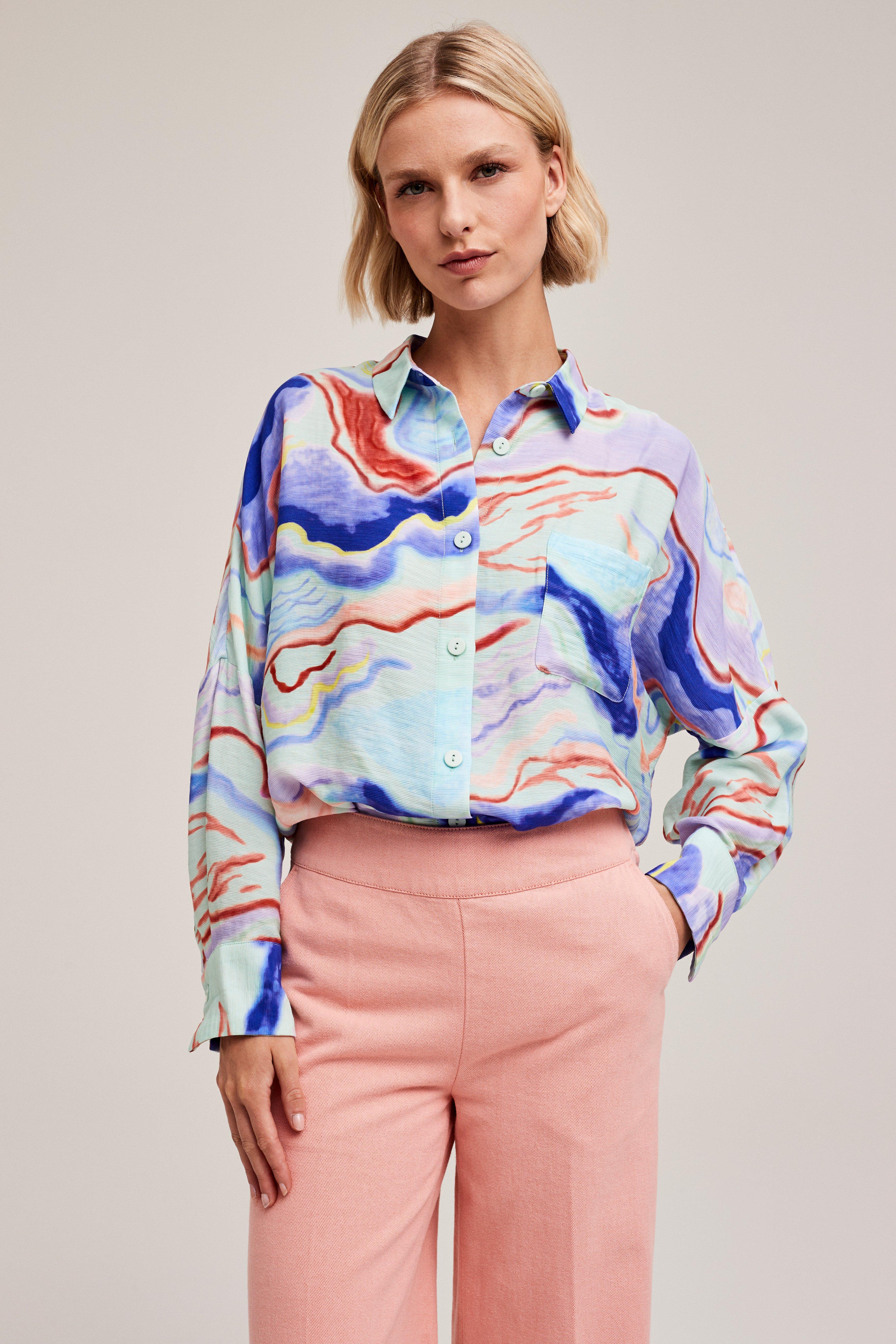 CKS Dames - WAZNA - blouse korte mouwen - meerkleurig