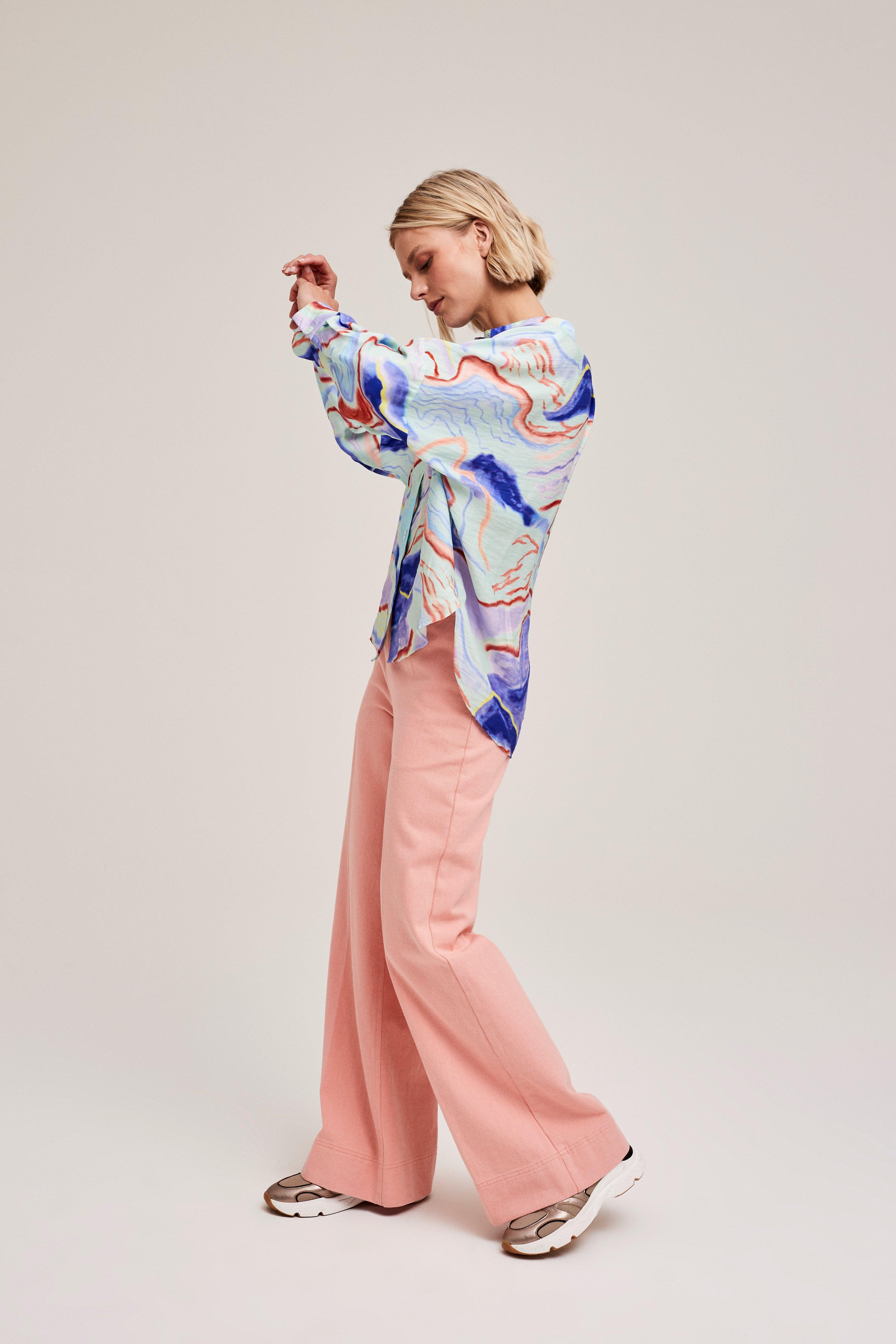 CKS Dames - WAZNA - blouse korte mouwen - meerkleurig