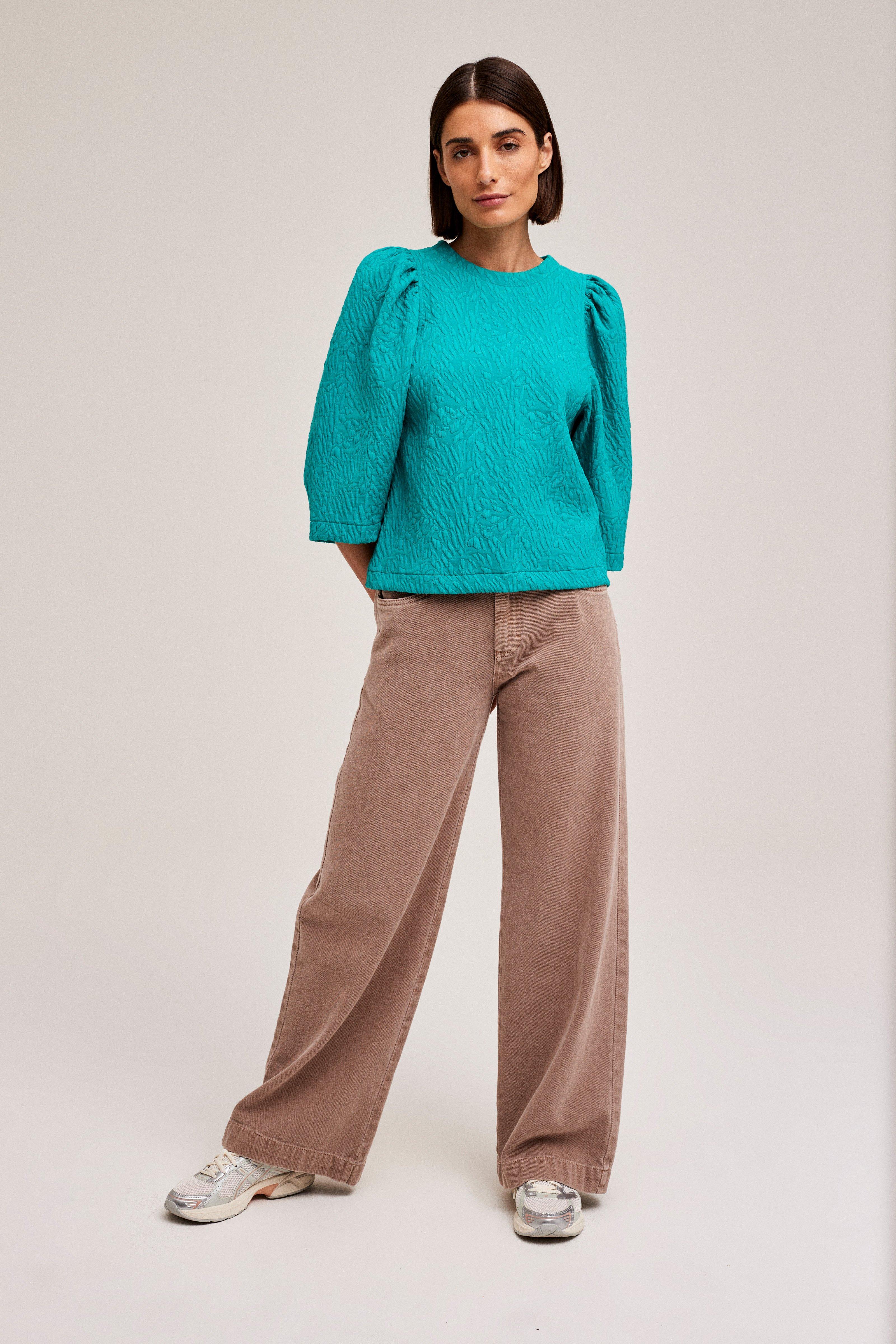 CKS Dames - WULAN - Bluse Kurze Ärmel - Grün