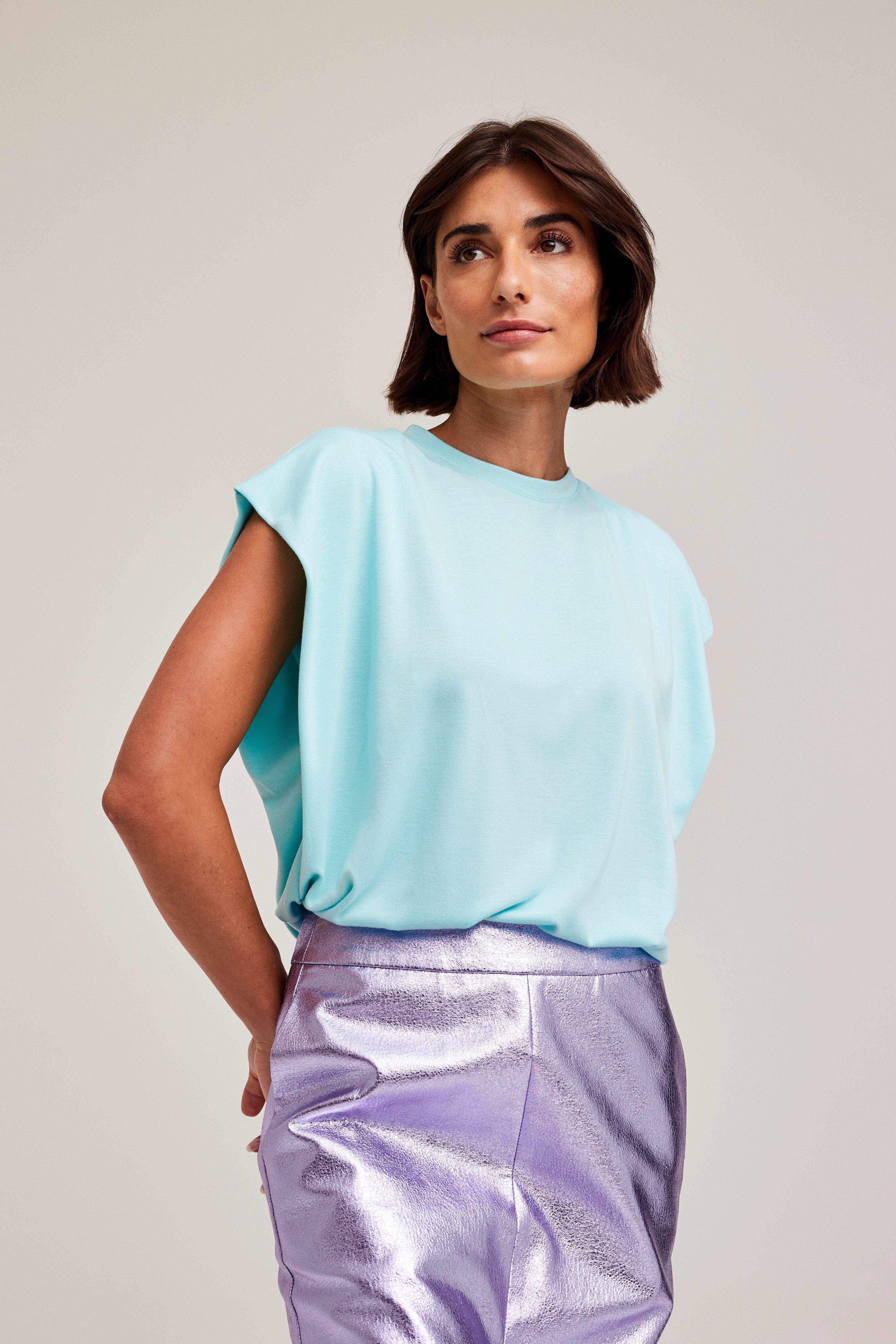 CKS Dames - PLAMINA - t-shirt à manches courtes - bleu clair