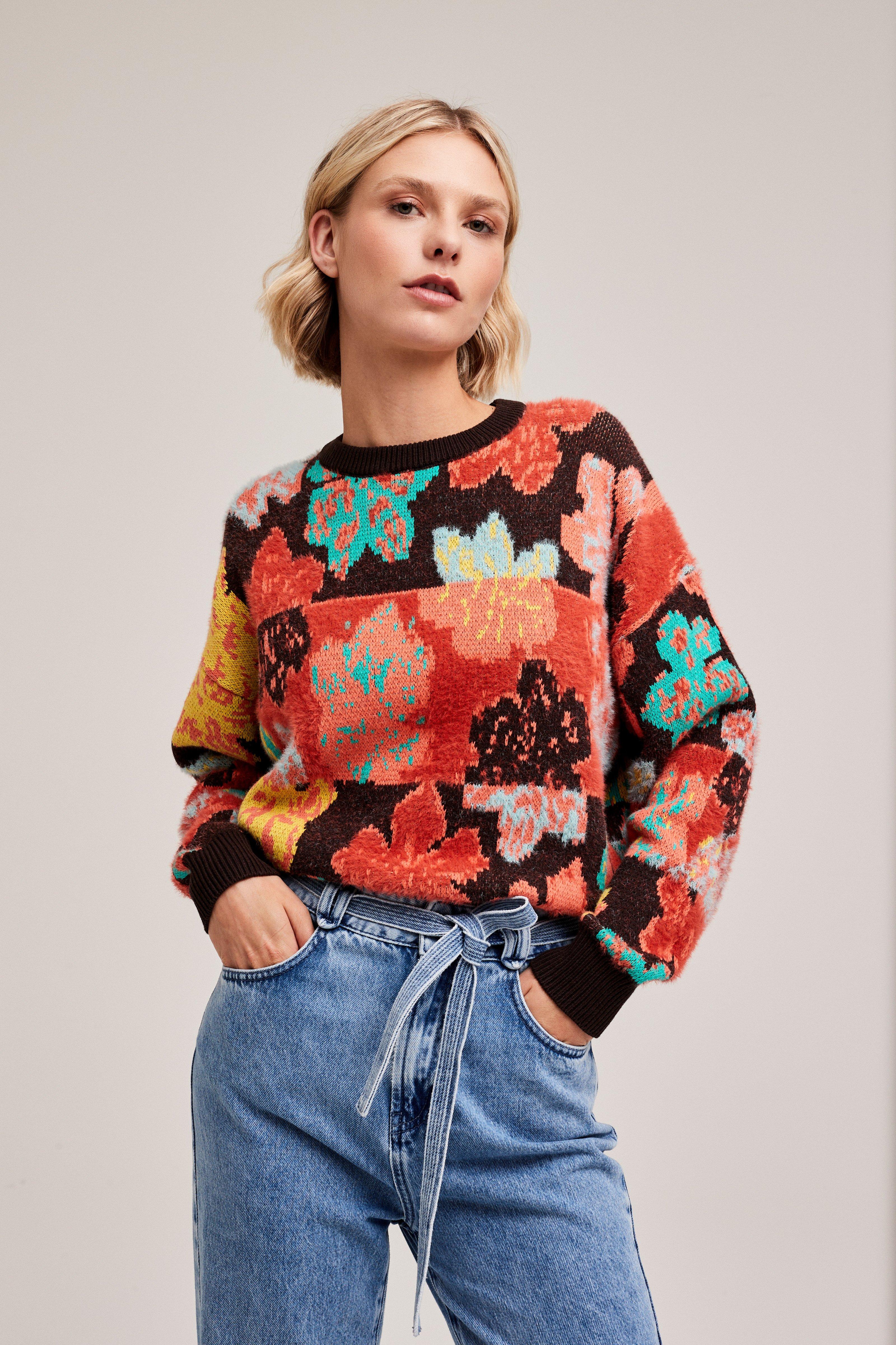 CKS Dames - PEROXO - Pullover - Dunkelorange