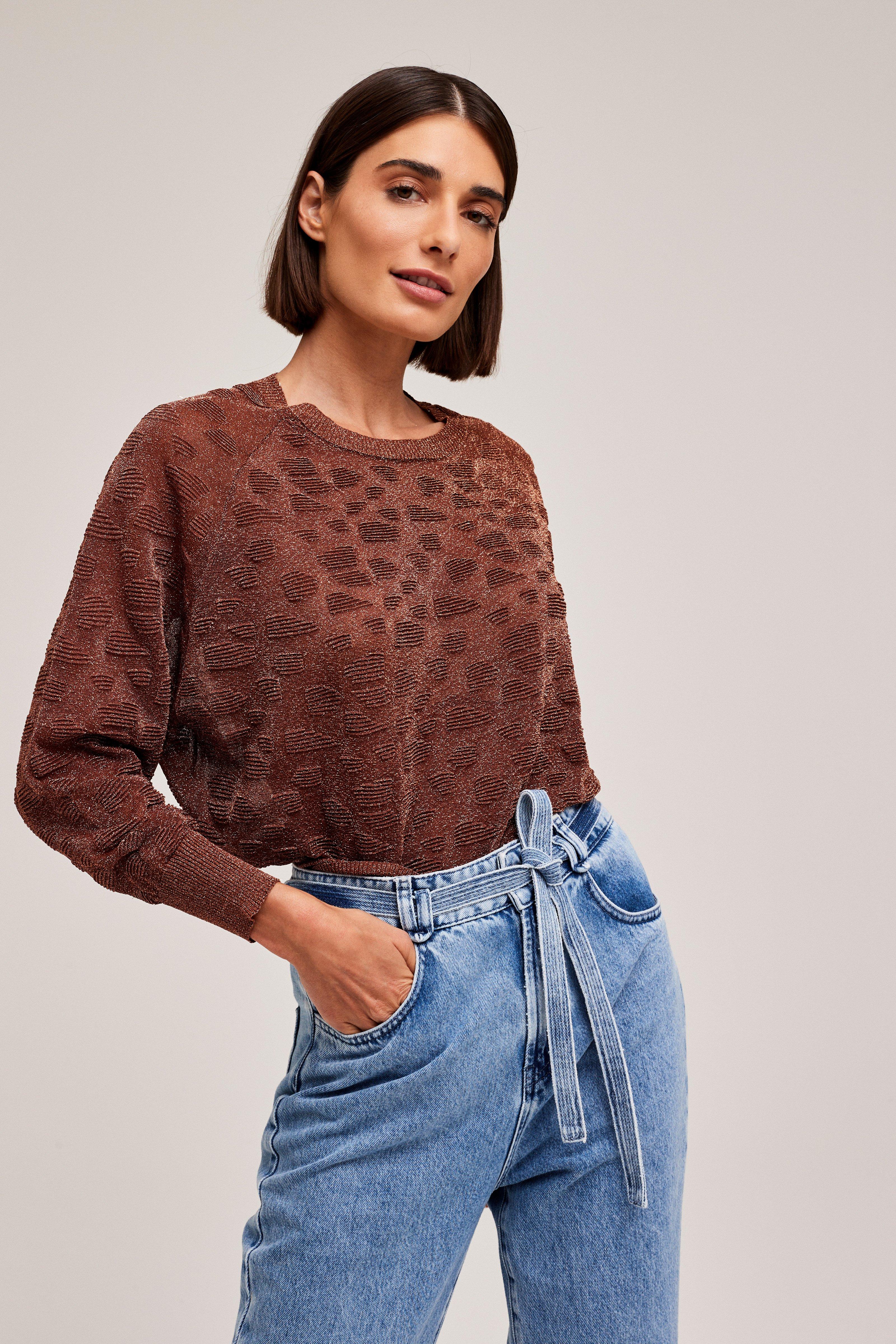 CKS Dames - PETROL - Pullover - Braun