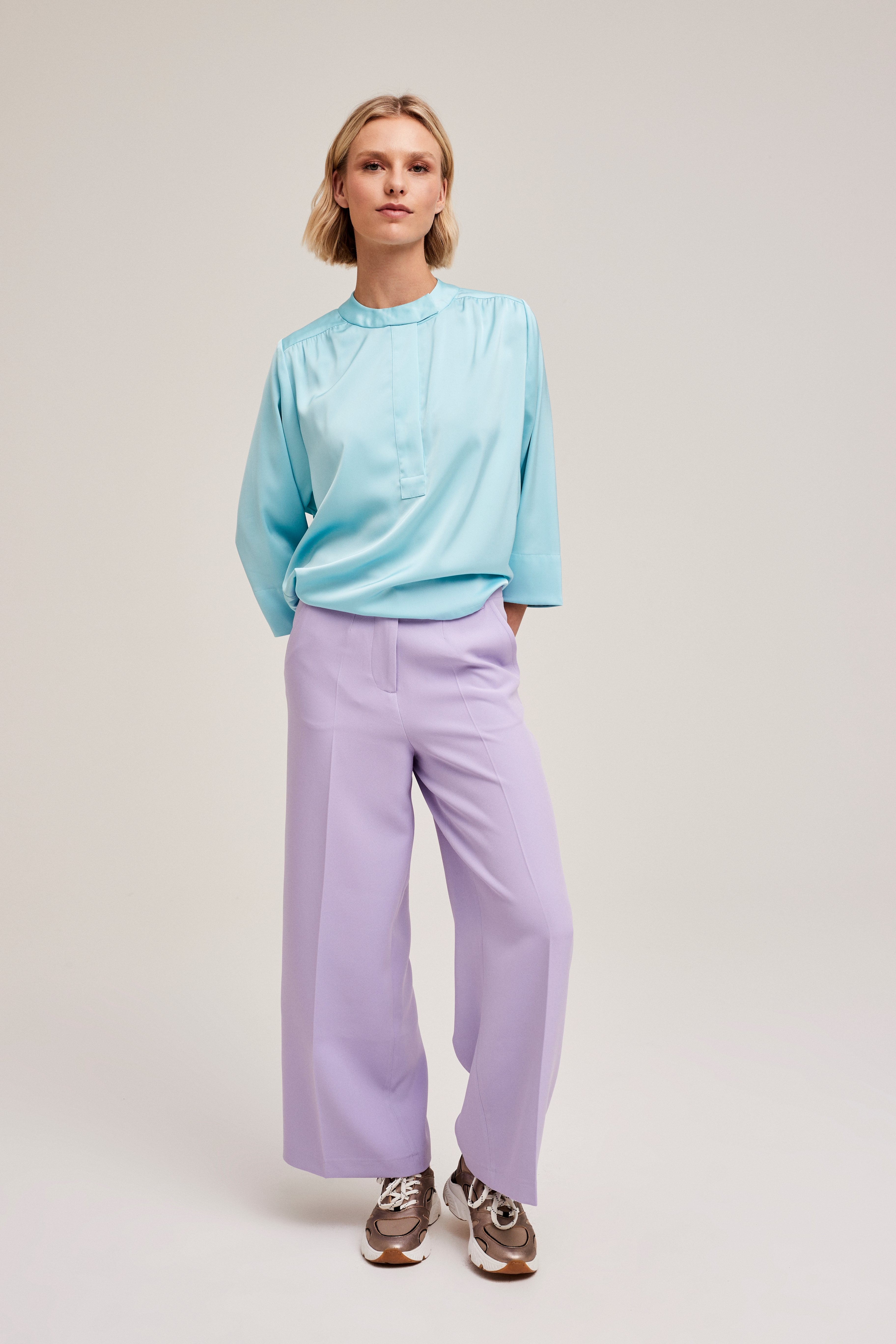 CKS Dames - LAREDO - blouse lange mouwen - lichtblauw