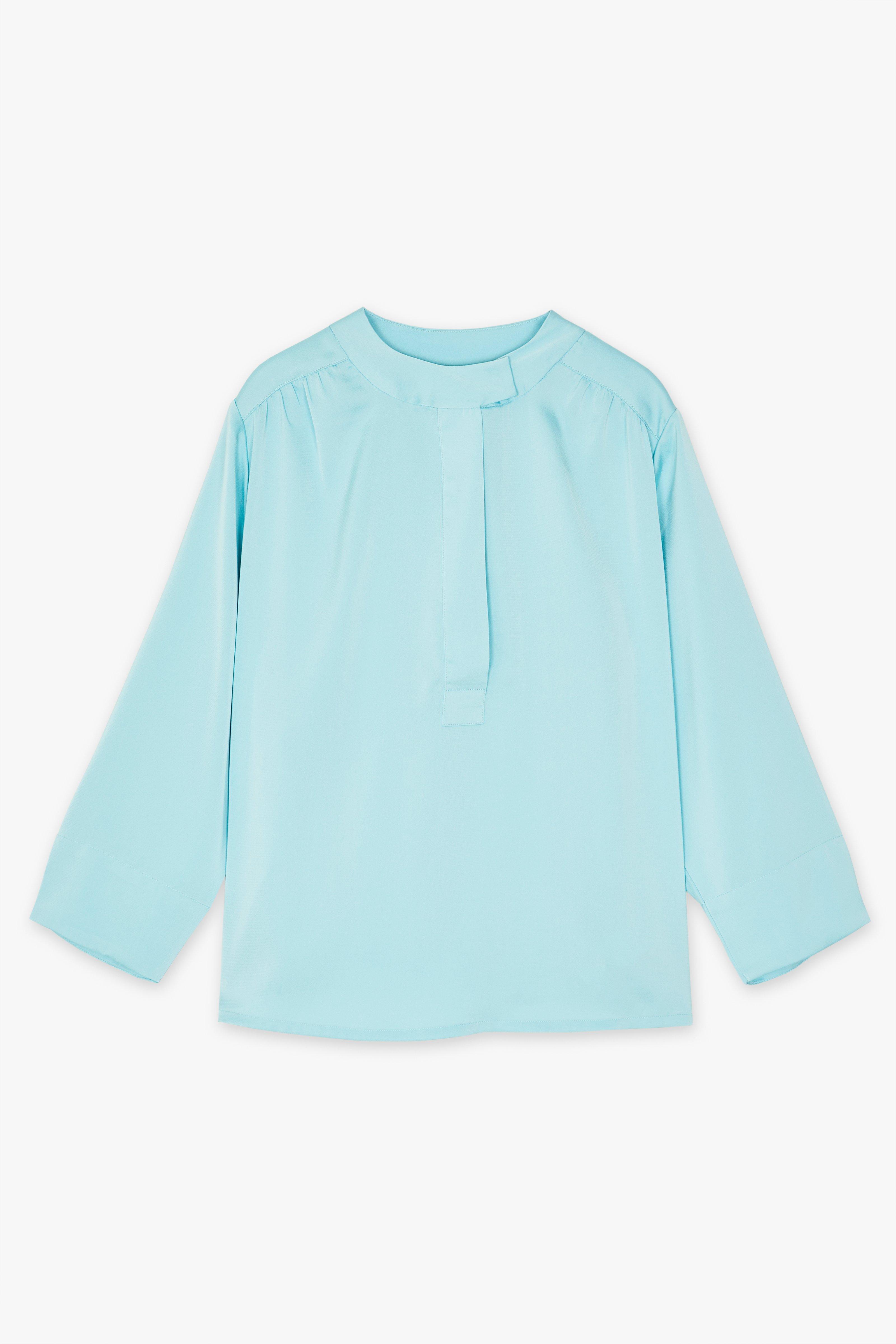 CKS Dames - LAREDO - blouse korte mouwen - lichtblauw
