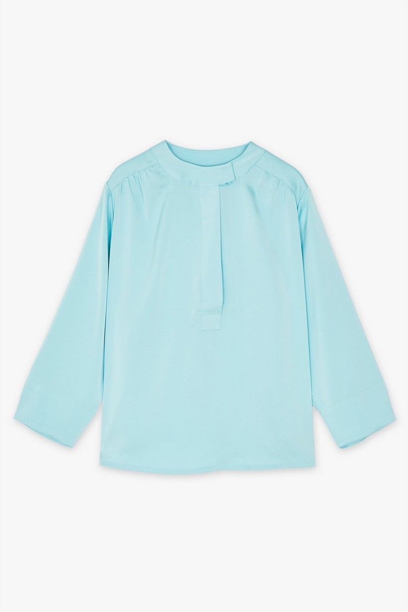 CKS Dames - LAREDO - blouse short sleeves - light blue