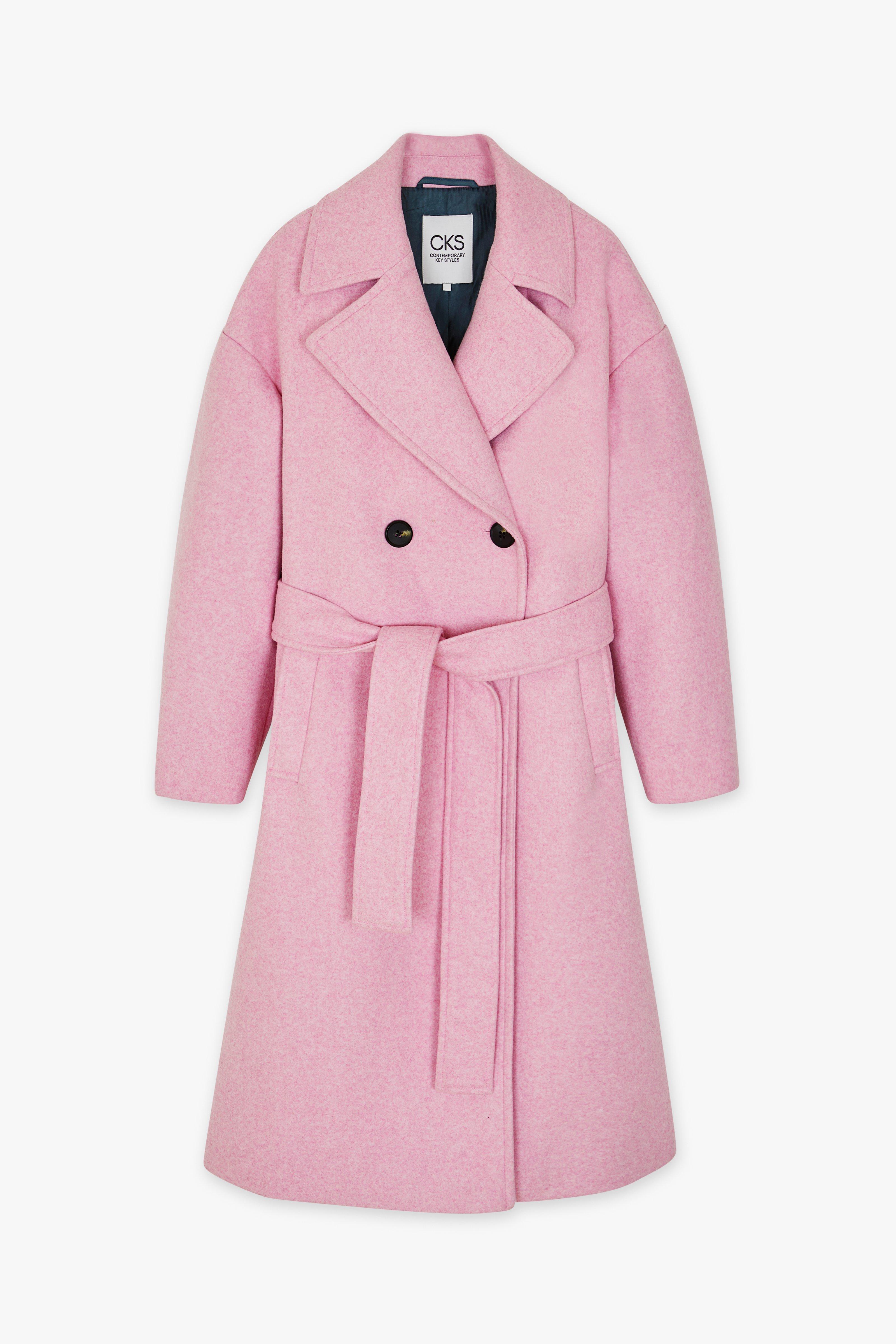 CKS Dames - COMFY - long coat - light pink