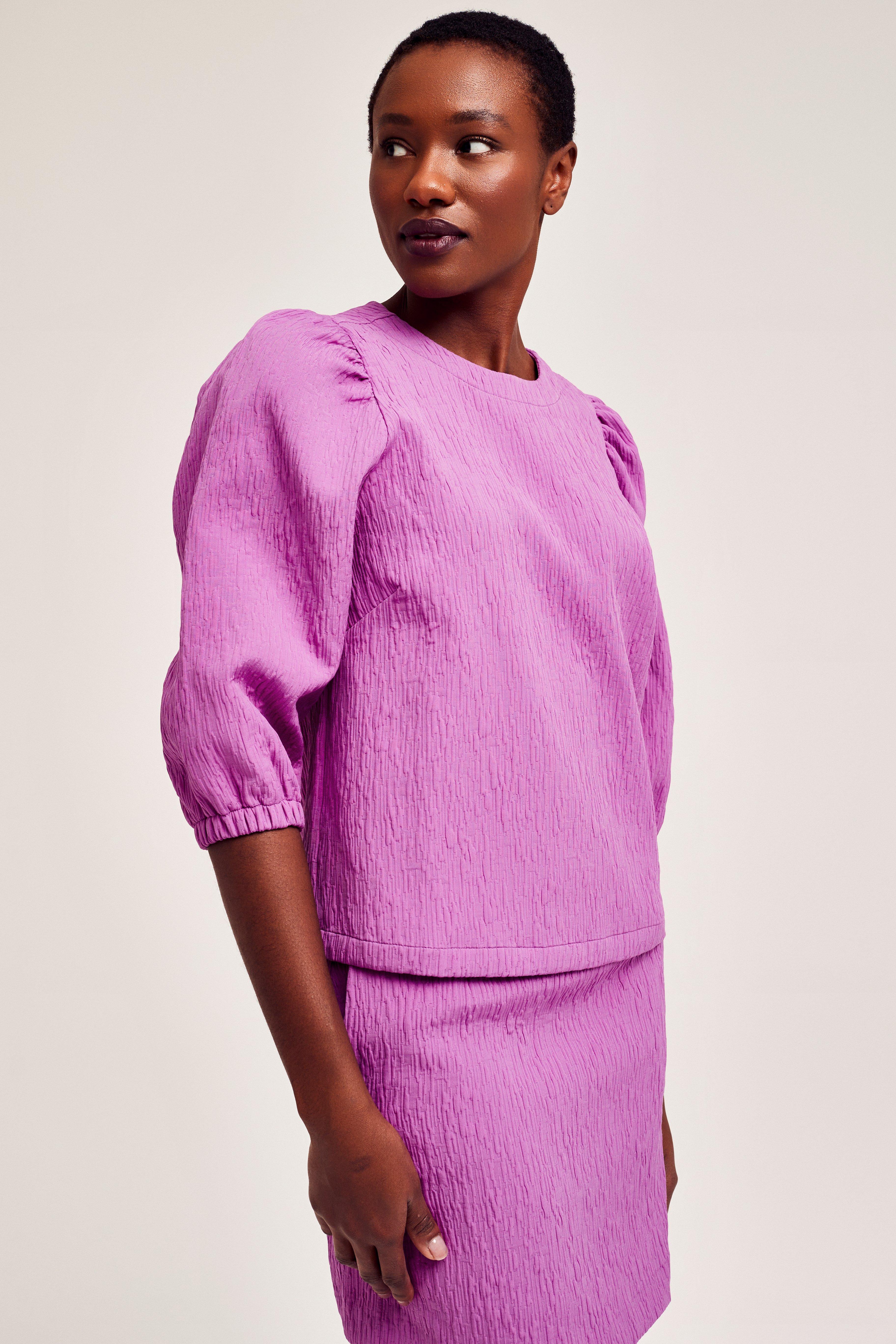 CKS Dames - WULAN - blouse korte mouwen - donkerrood