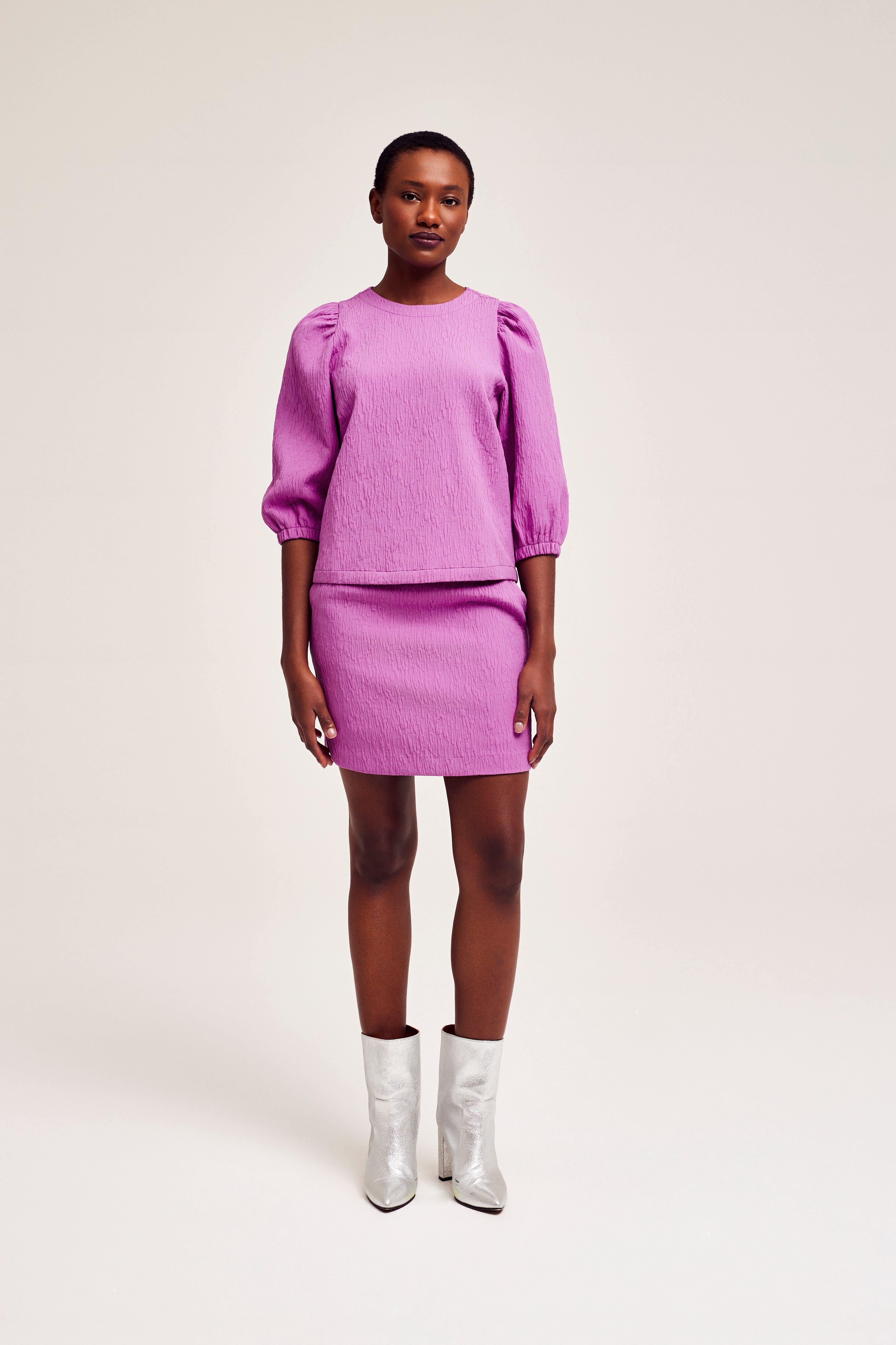 CKS Dames - WULAN - Bluse Kurze &Auml;rmel - Dunkelrot