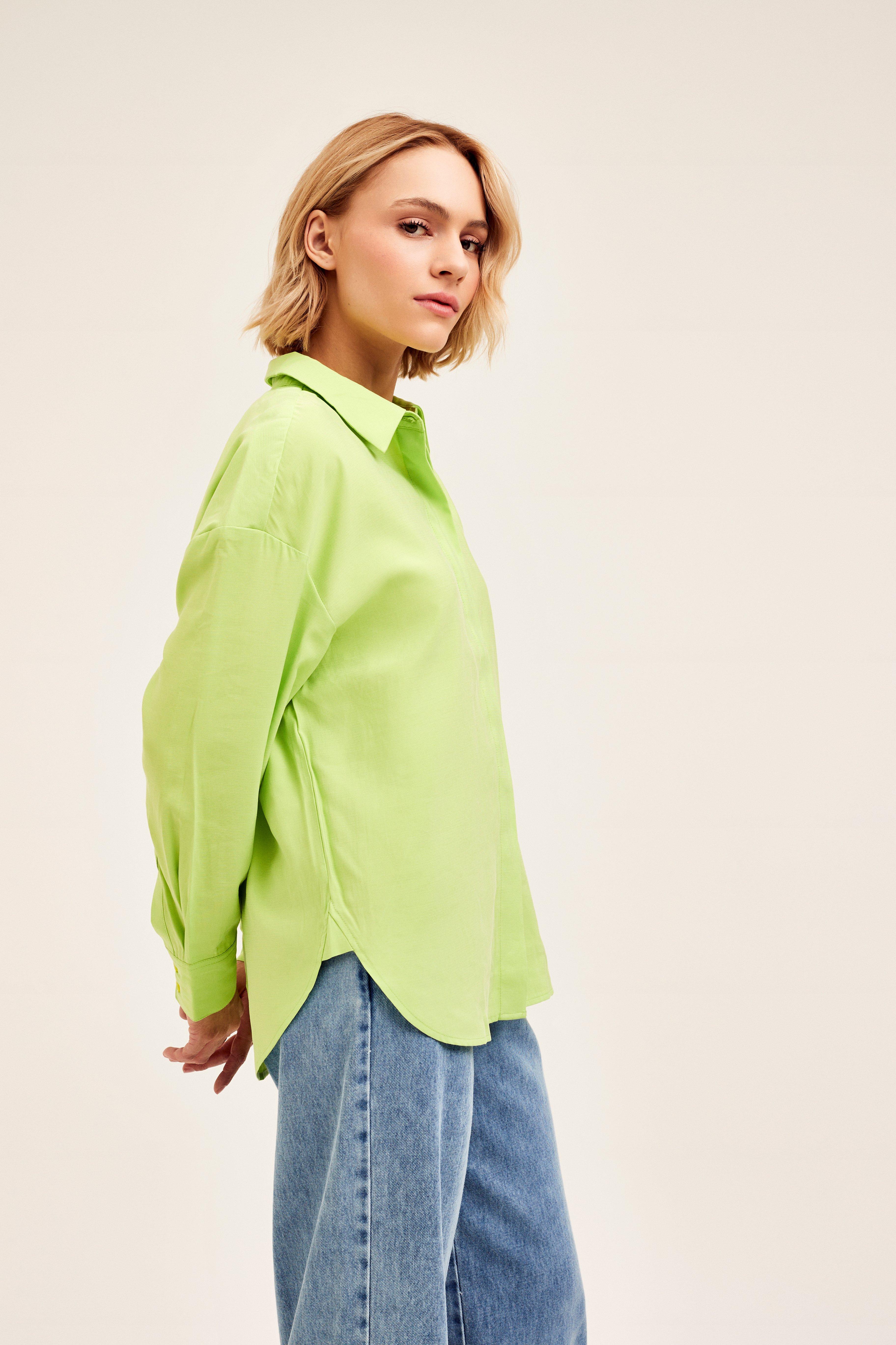 CKS Dames - RUTTEN - blouse korte mouwen - felgroen