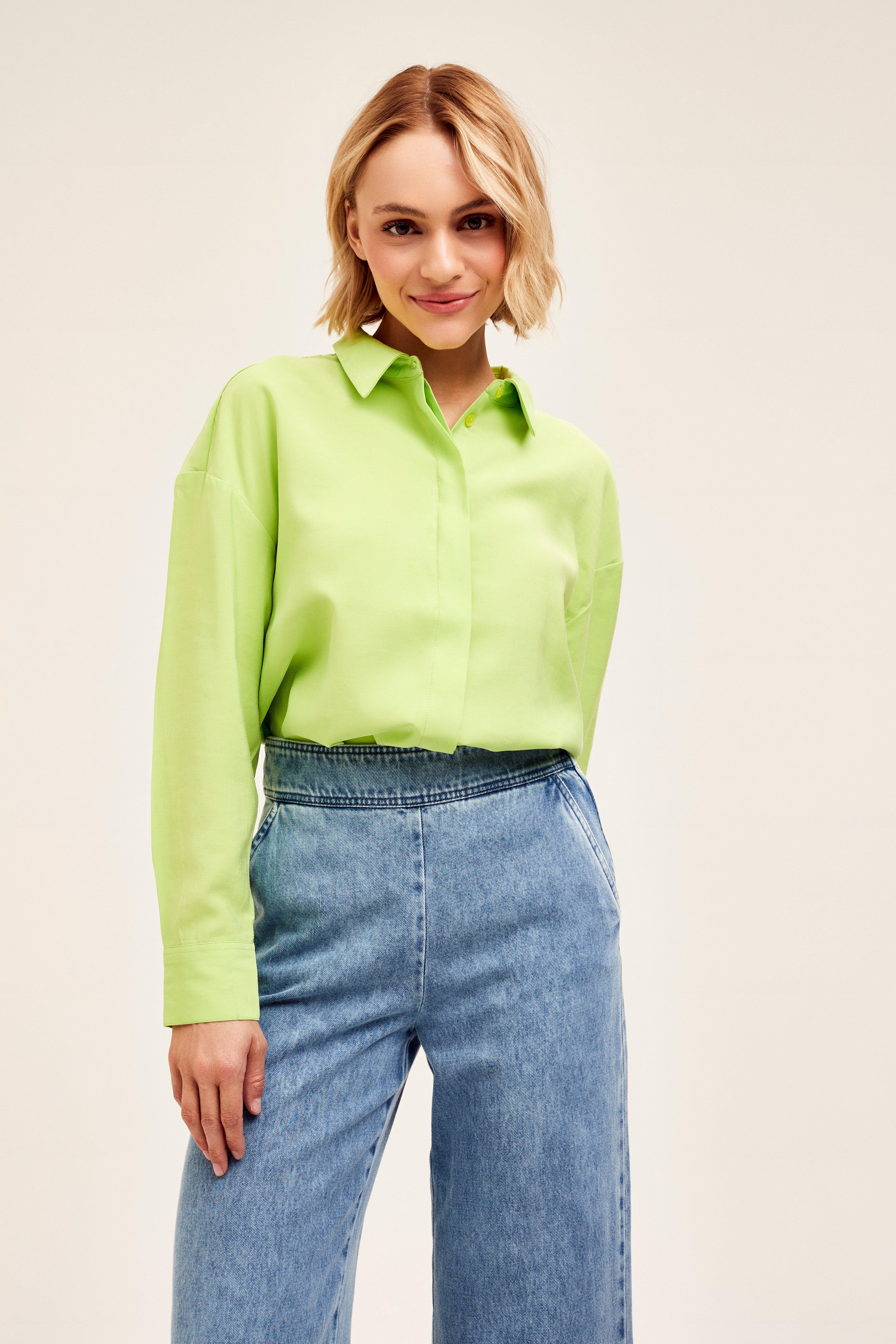 CKS Dames - RUTTEN - blouse korte mouwen - felgroen
