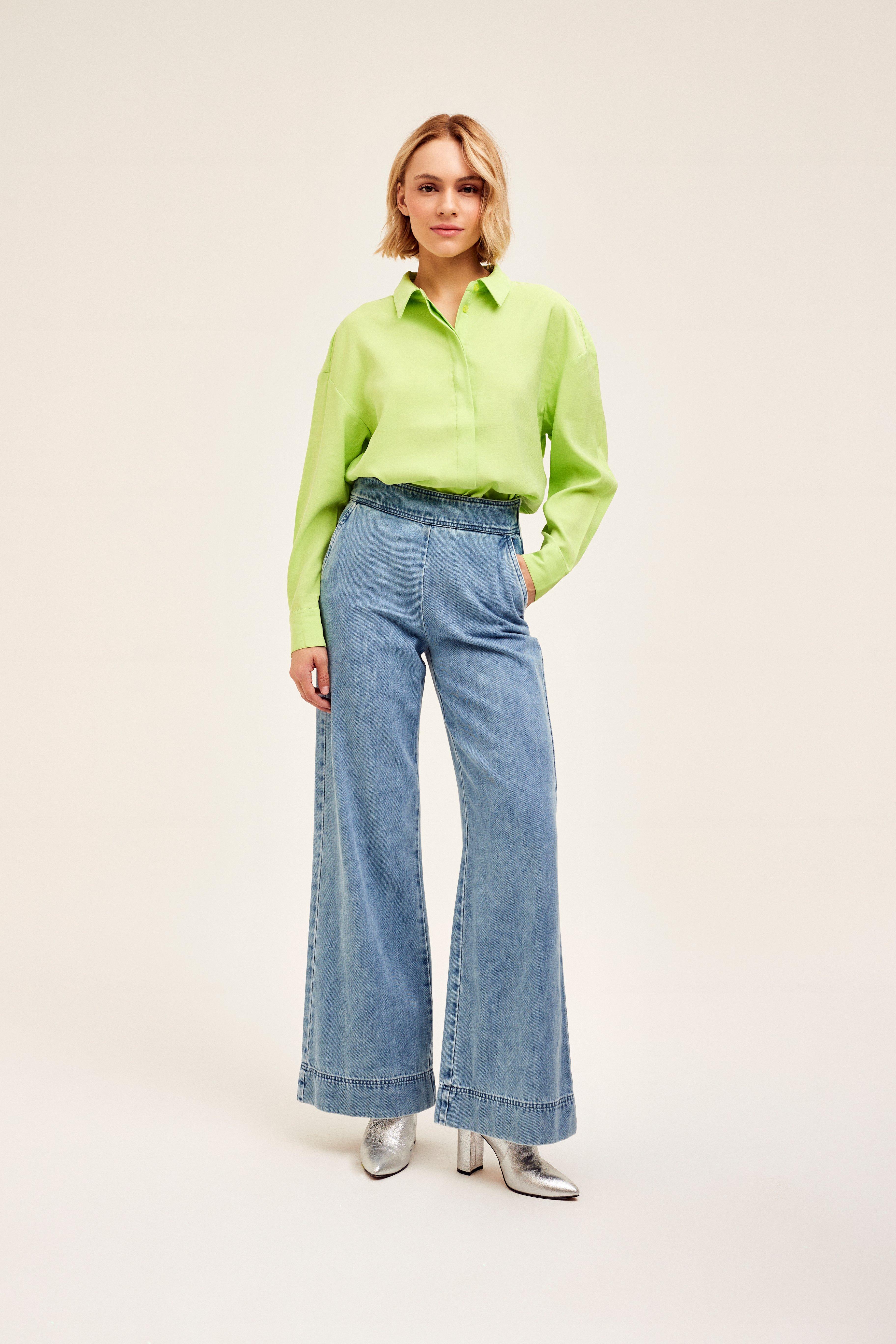 CKS Dames - RUTTEN - blouse korte mouwen - felgroen