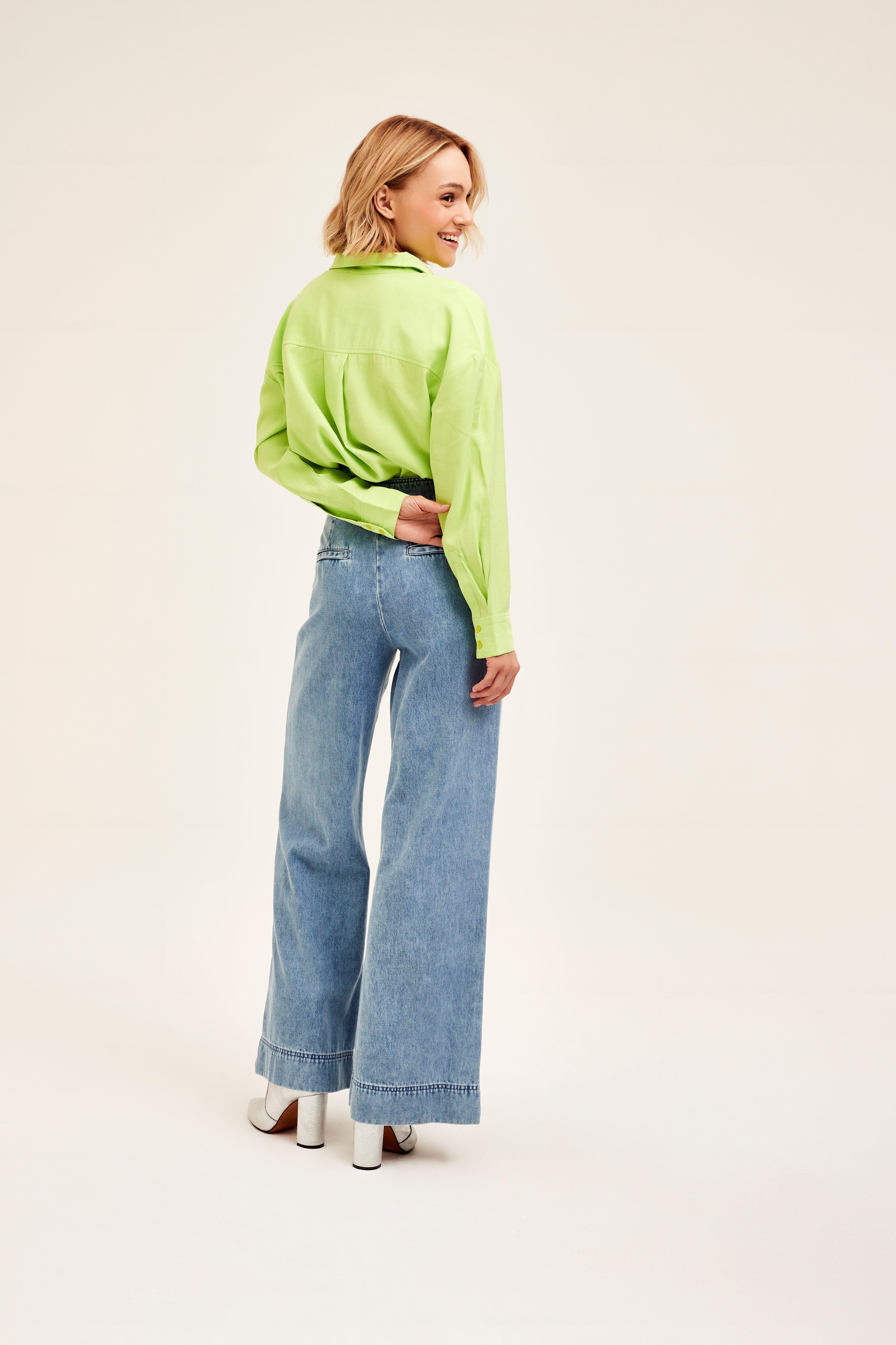 CKS Dames - RUTTEN - blouse short sleeves - bright green