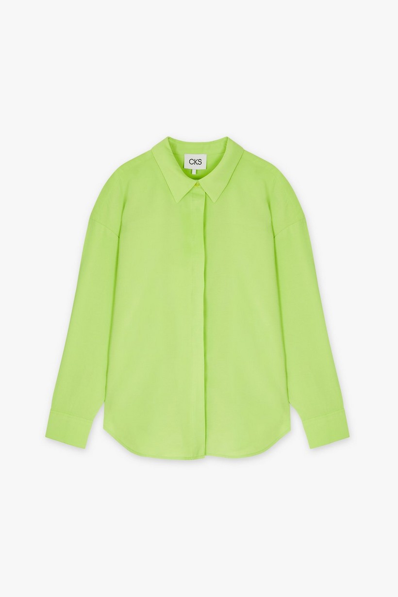 CKS Dames - RUTTEN - blouse short sleeves - bright green