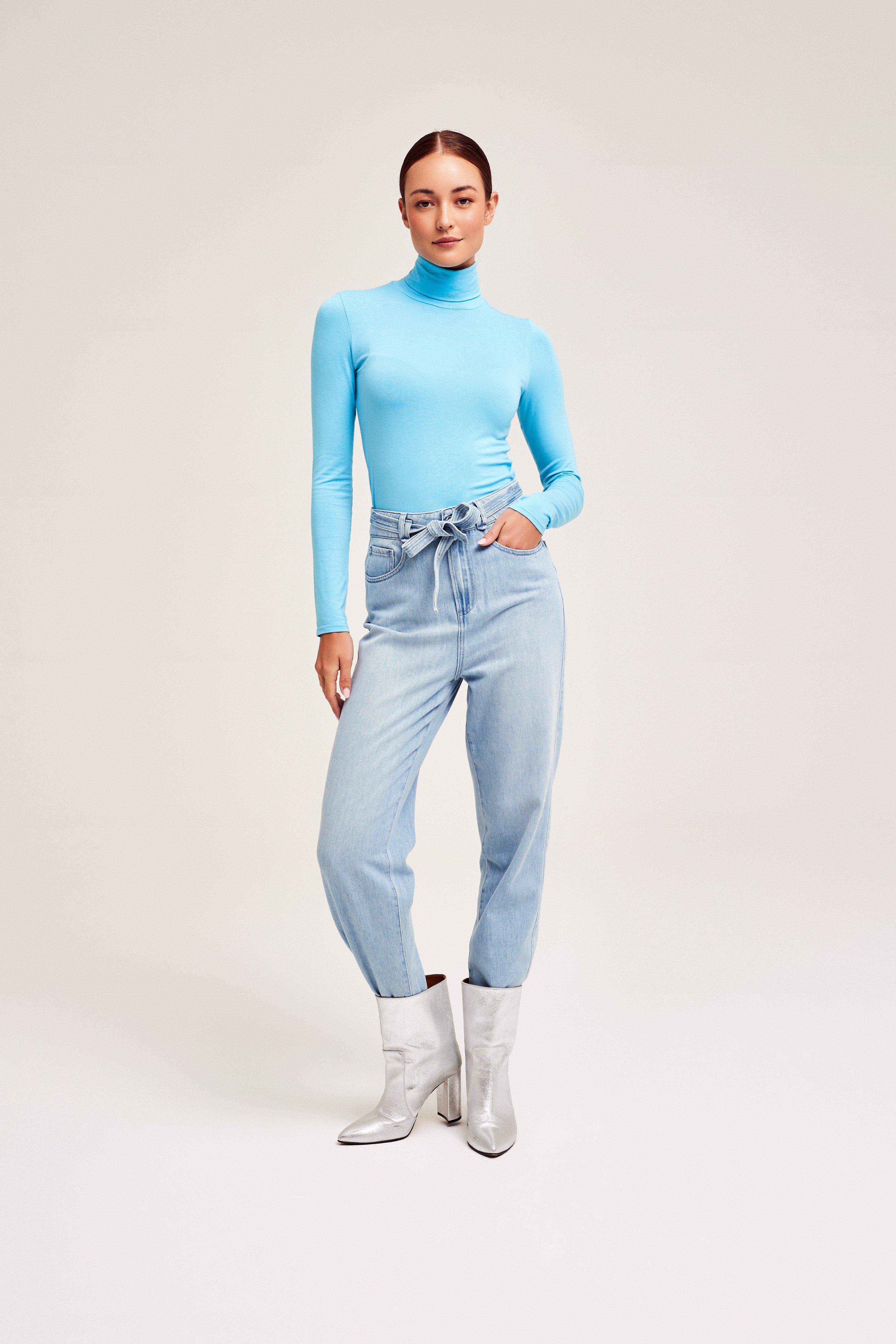 CKS Dames - IRISSA - turtleneck - light blue