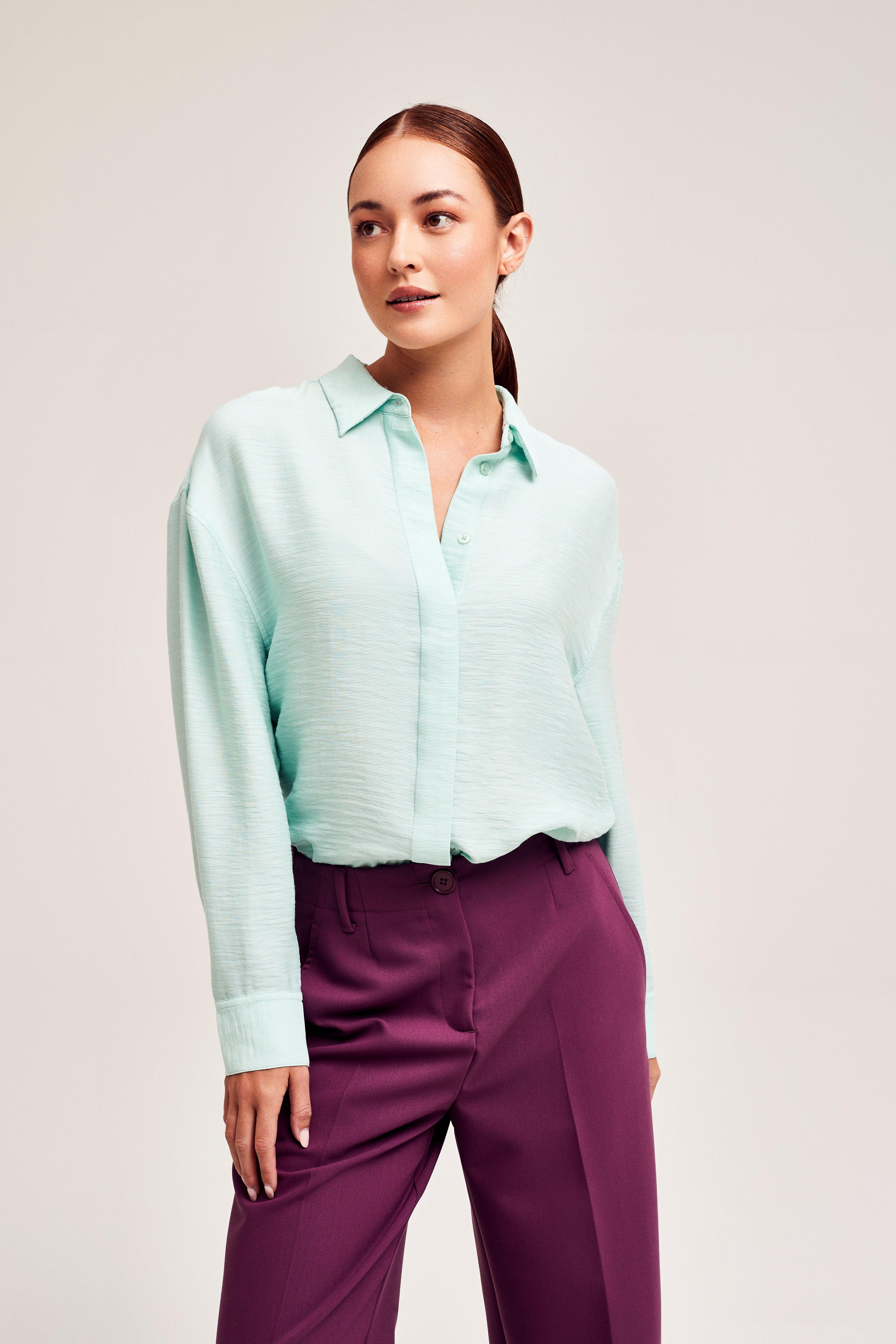CKS Dames - RUTTEN - blouse short sleeves - light blue