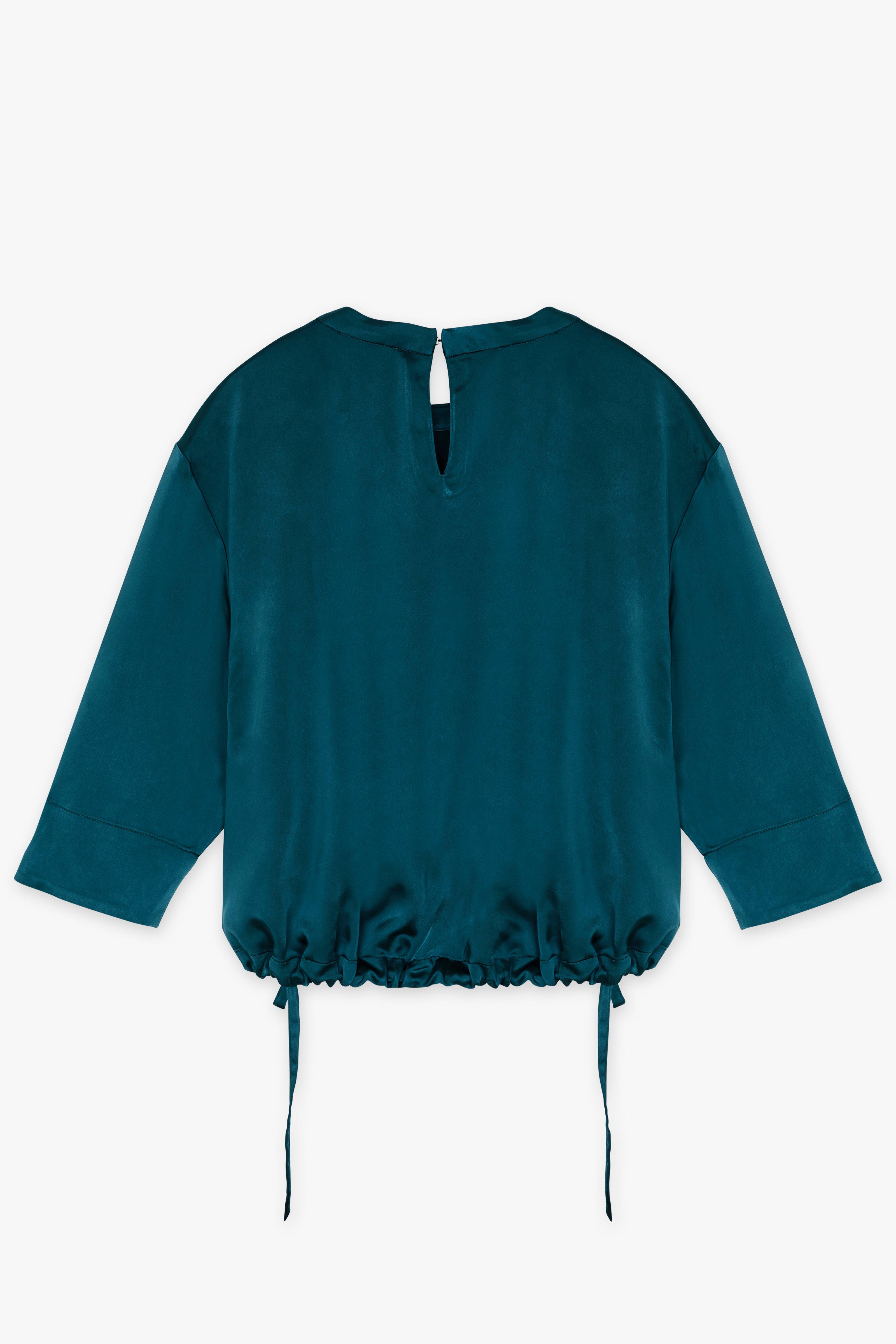 CKS Dames - SAYA - blouse korte mouwen - donkerblauw