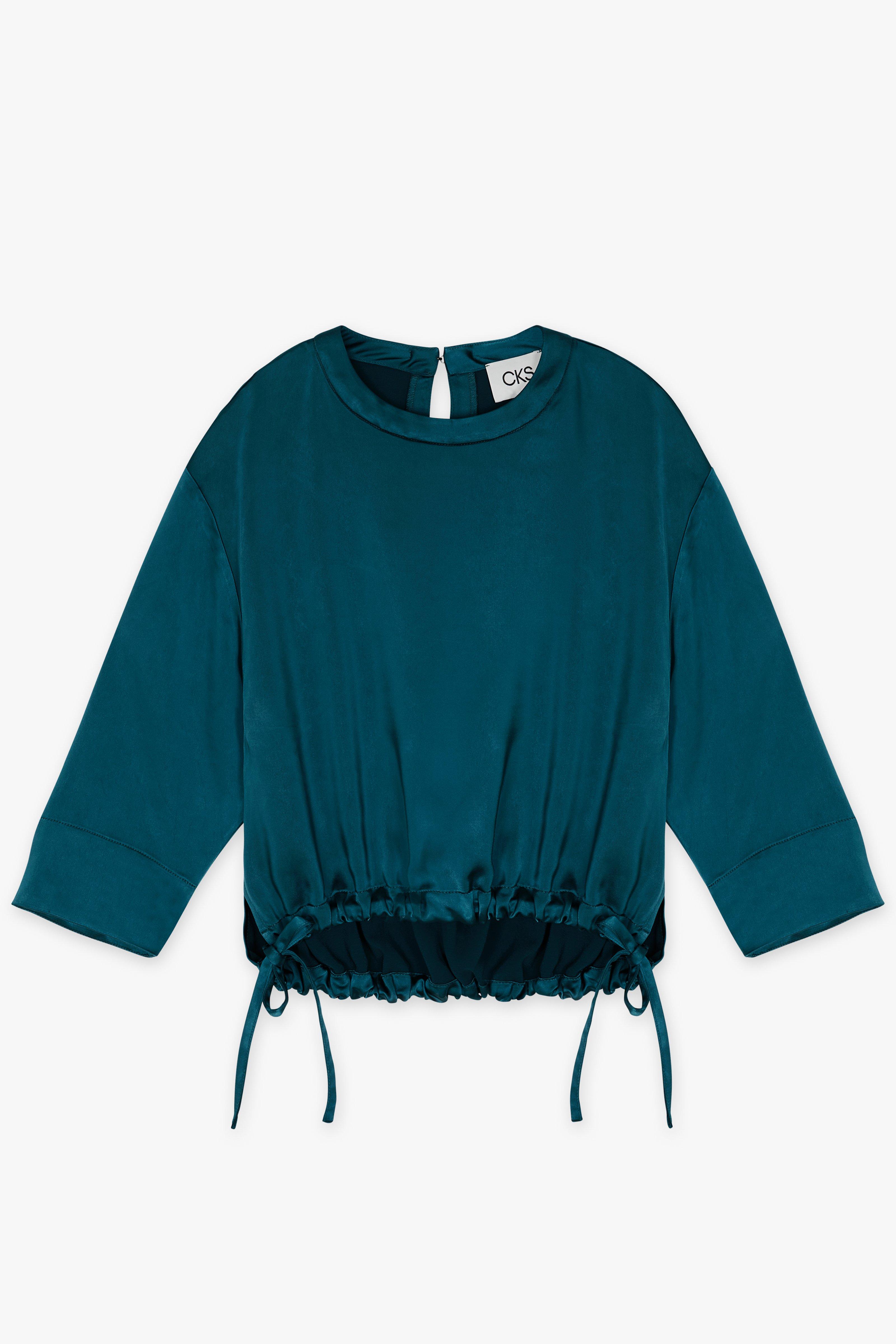 CKS Dames - SAYA - blouse korte mouwen - donkerblauw