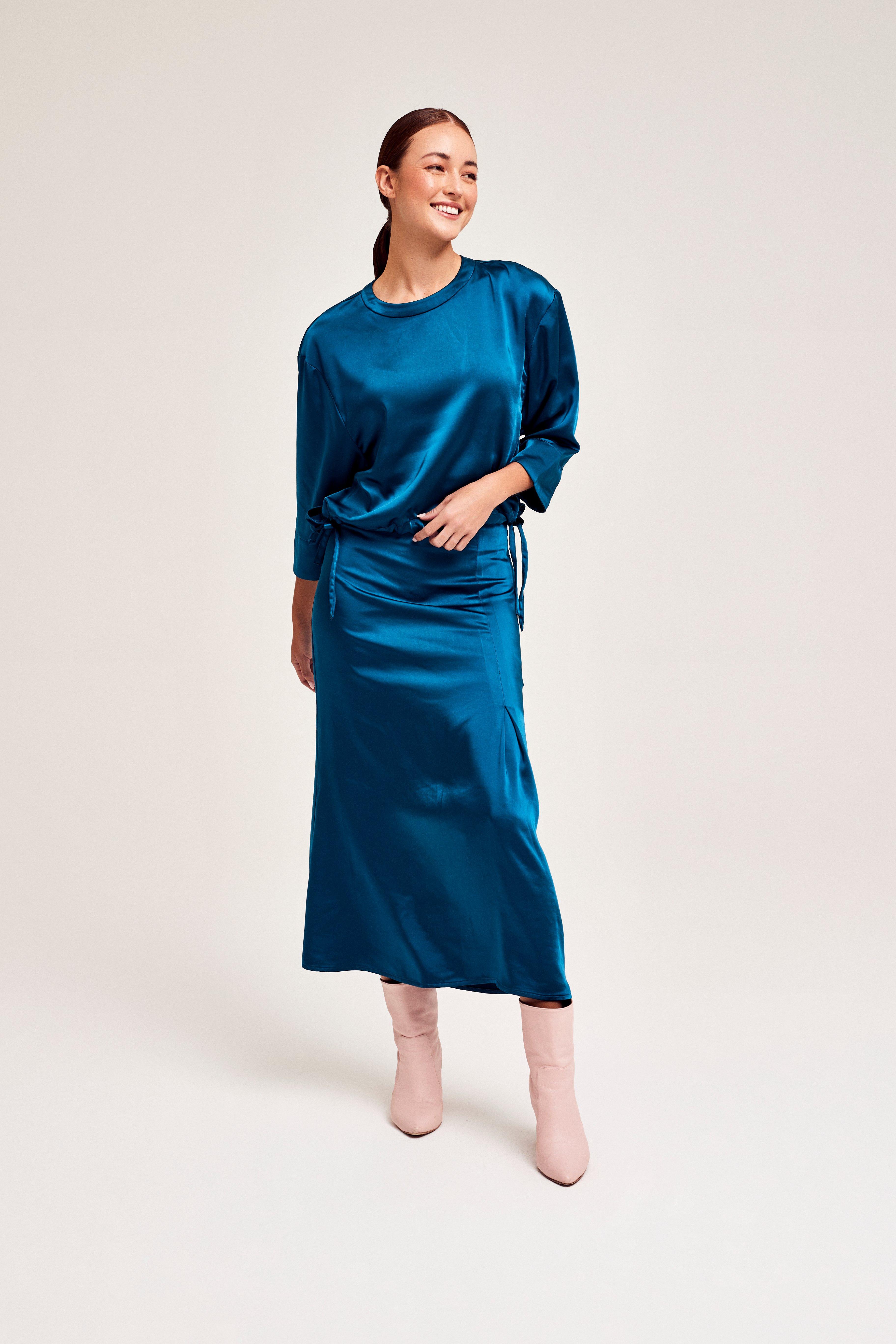 CKS Dames - SKIN - midi skirt - dark blue