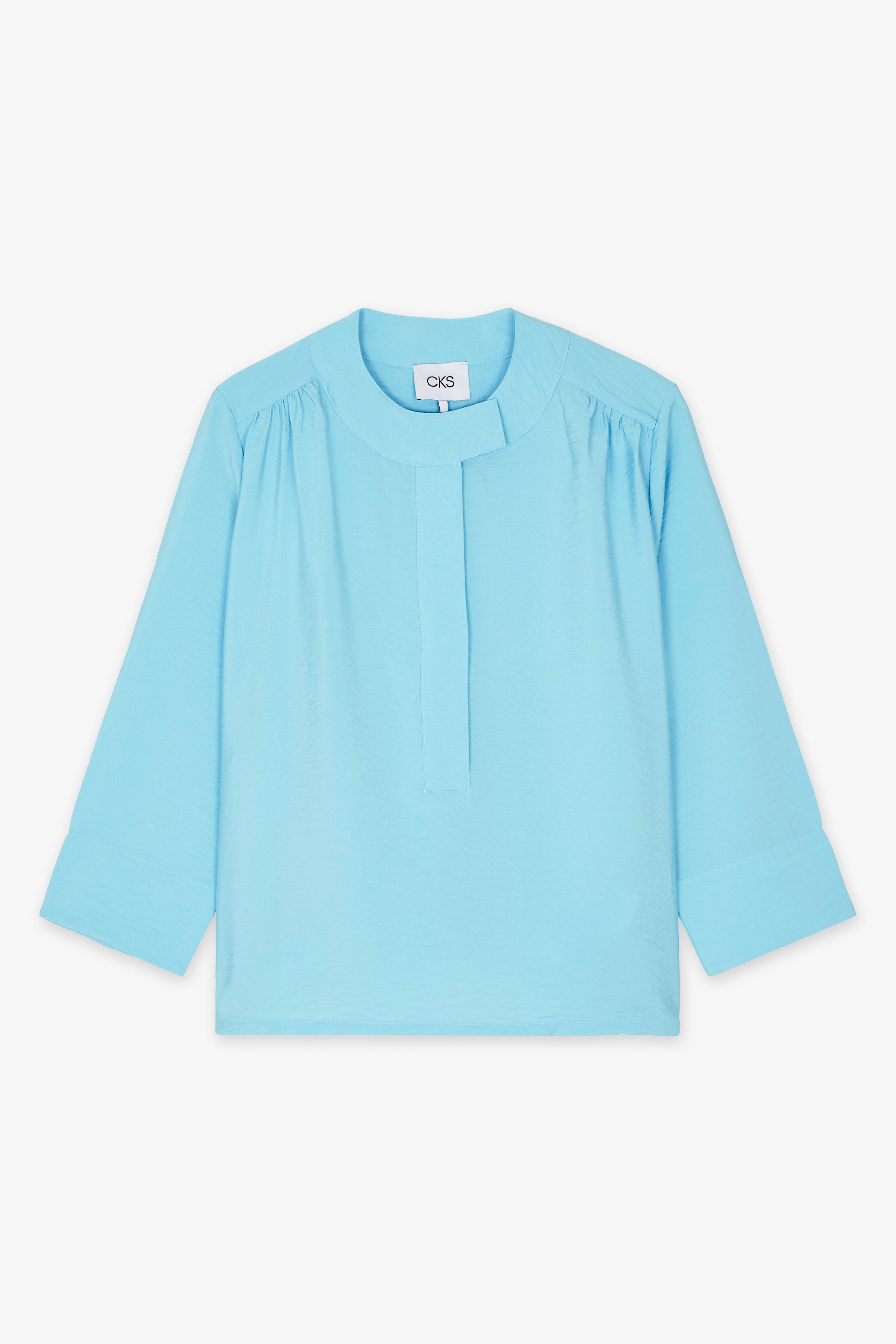 CKS Dames - LAREDINO - blouse korte mouwen - lichtblauw