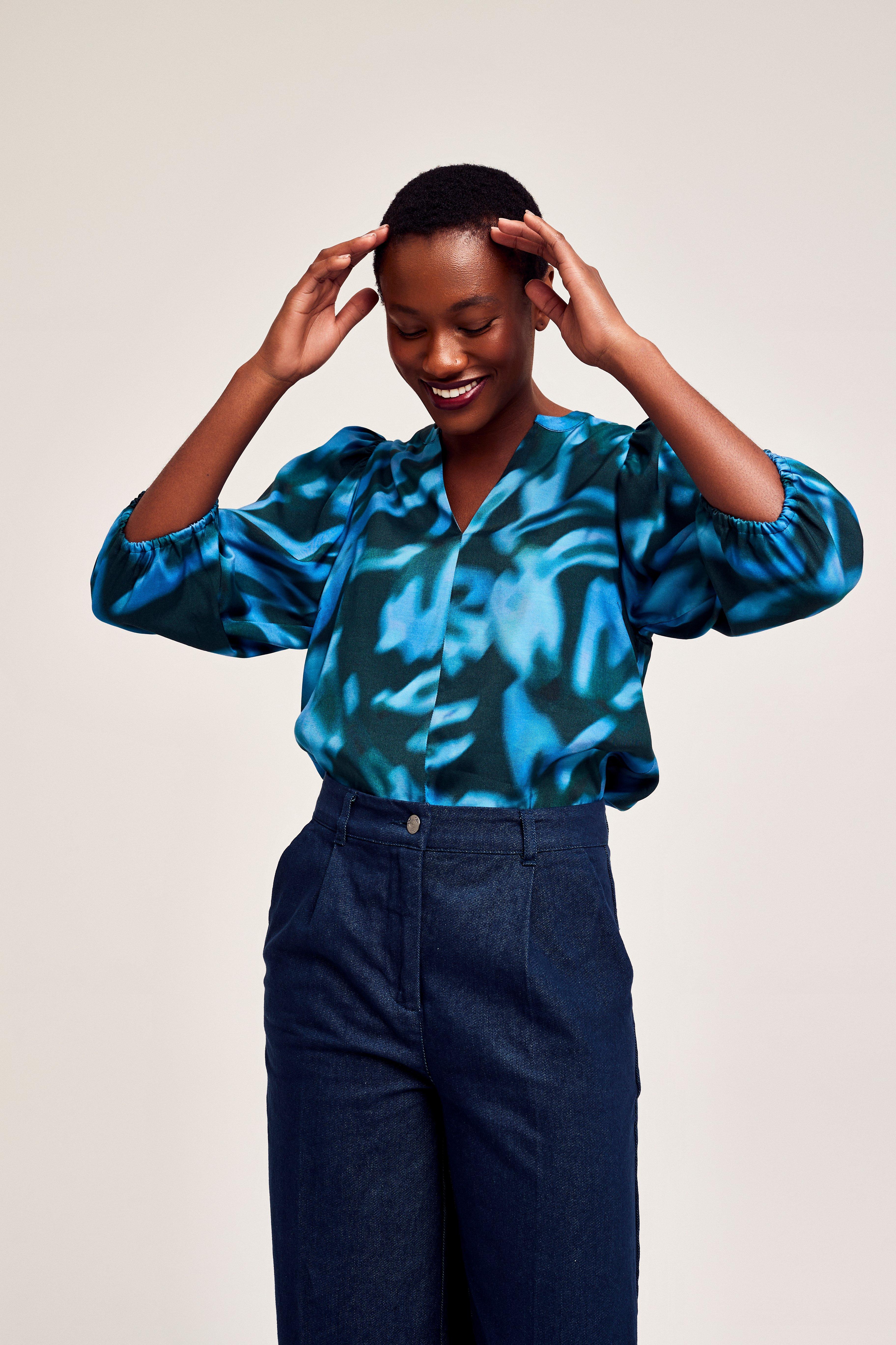 CKS Dames - BULANI - blouse korte mouwen - donkerblauw