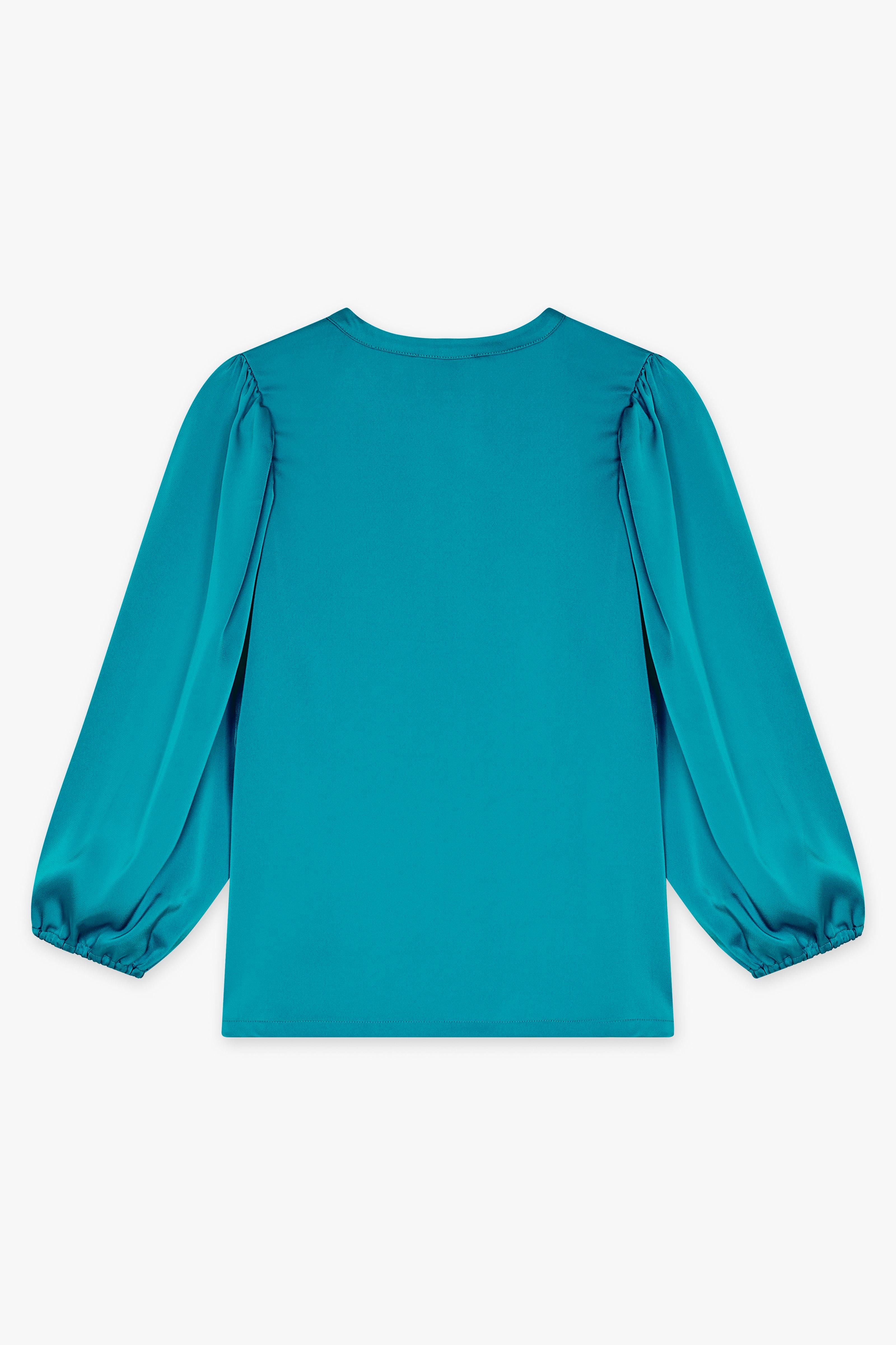 CKS Dames - BULANI - blouse korte mouwen - felblauw