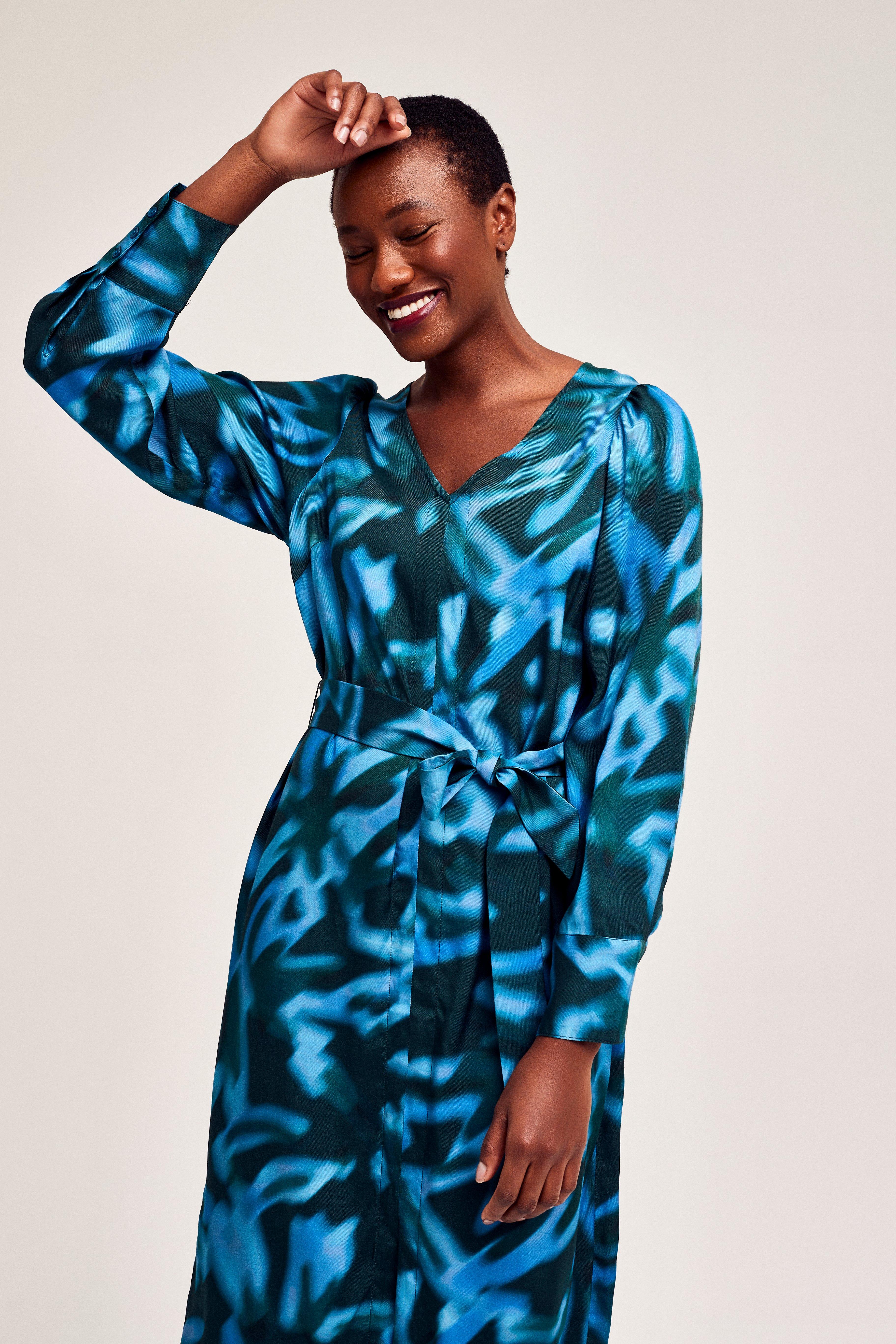 CKS Dames - DEMI - robe midi - bleu foncé