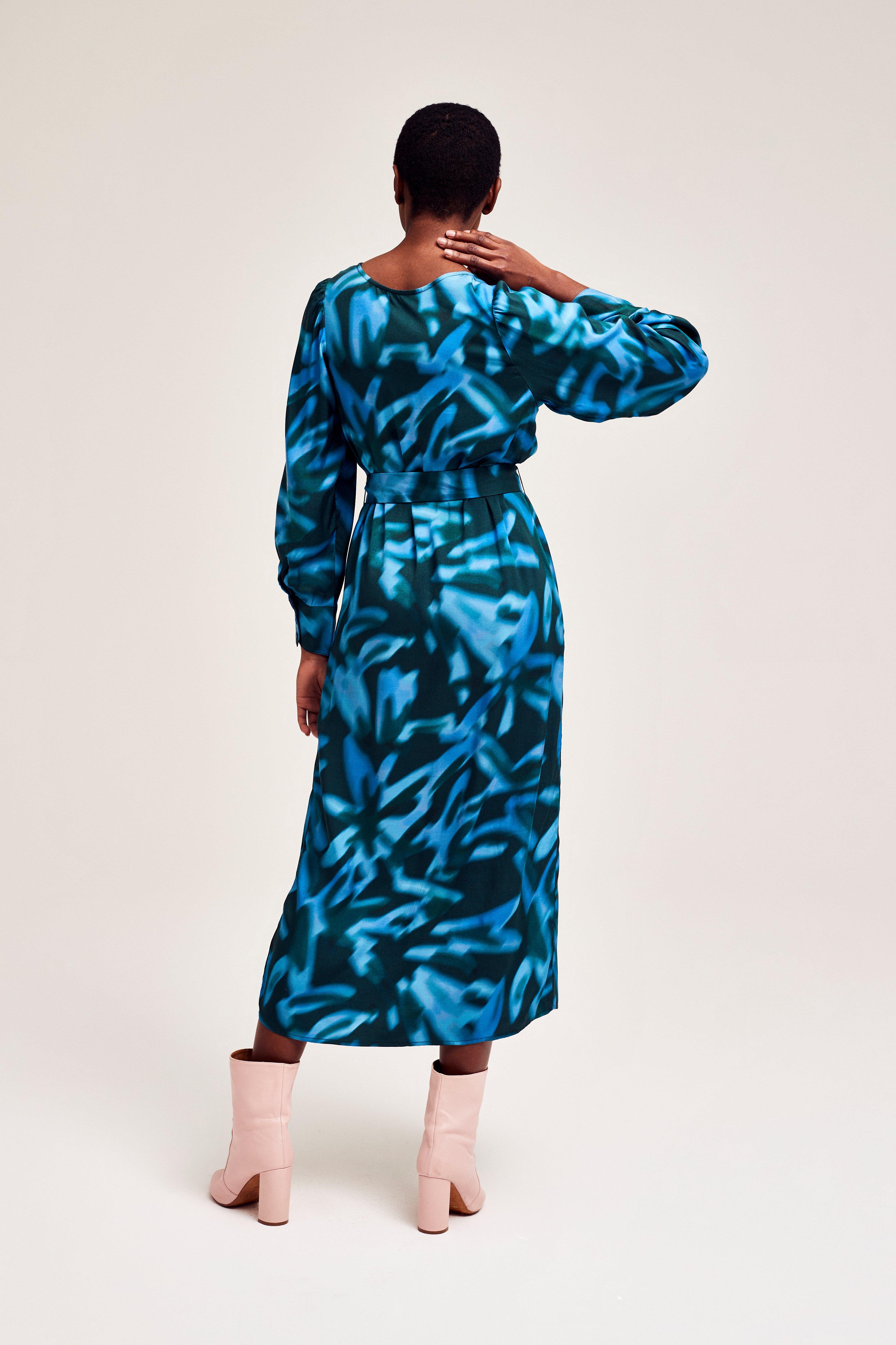 CKS Dames - DEMI - robe midi - bleu foncé