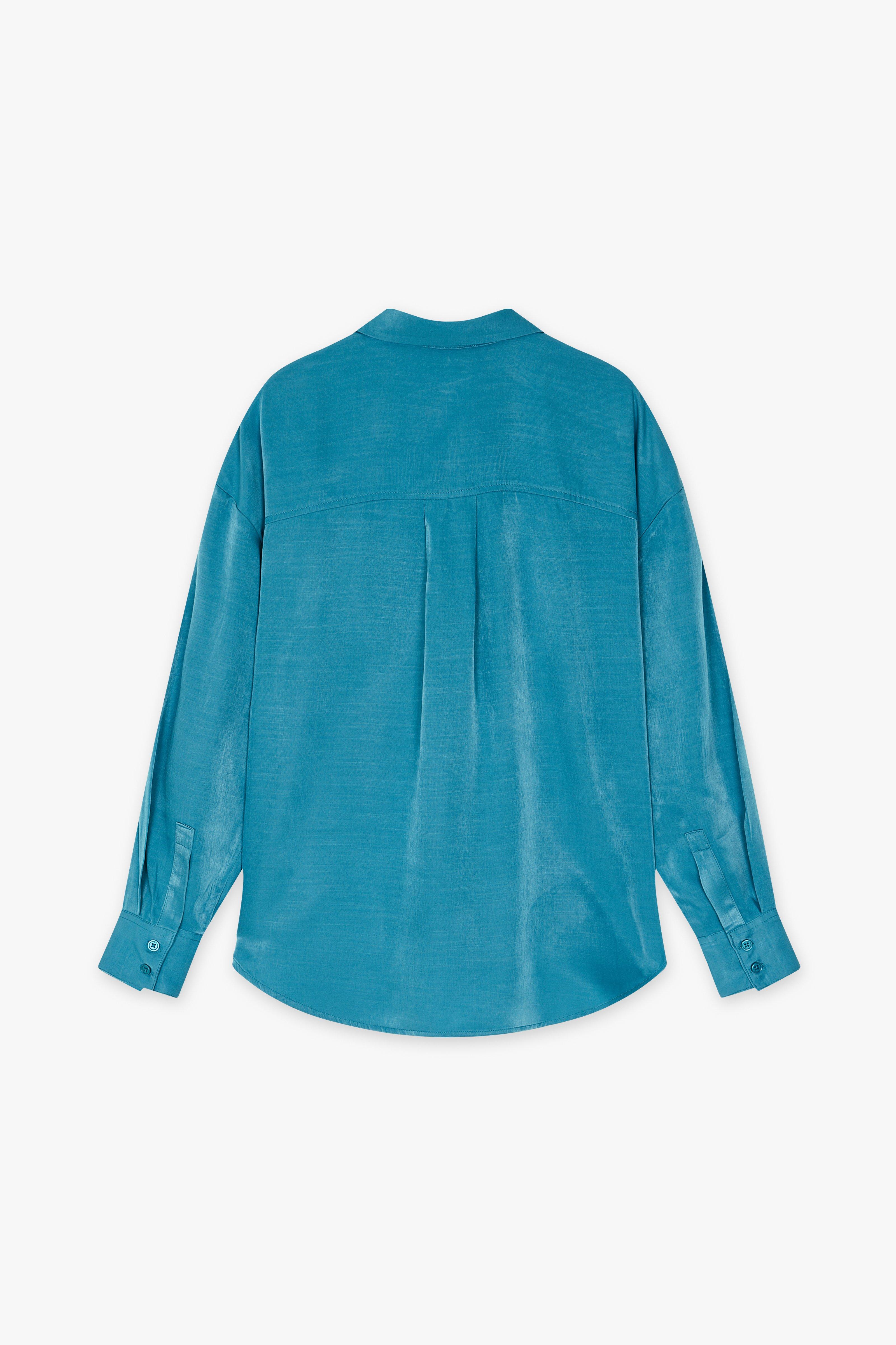 CKS Dames - RUTTEN - blouse korte mouwen - blauw