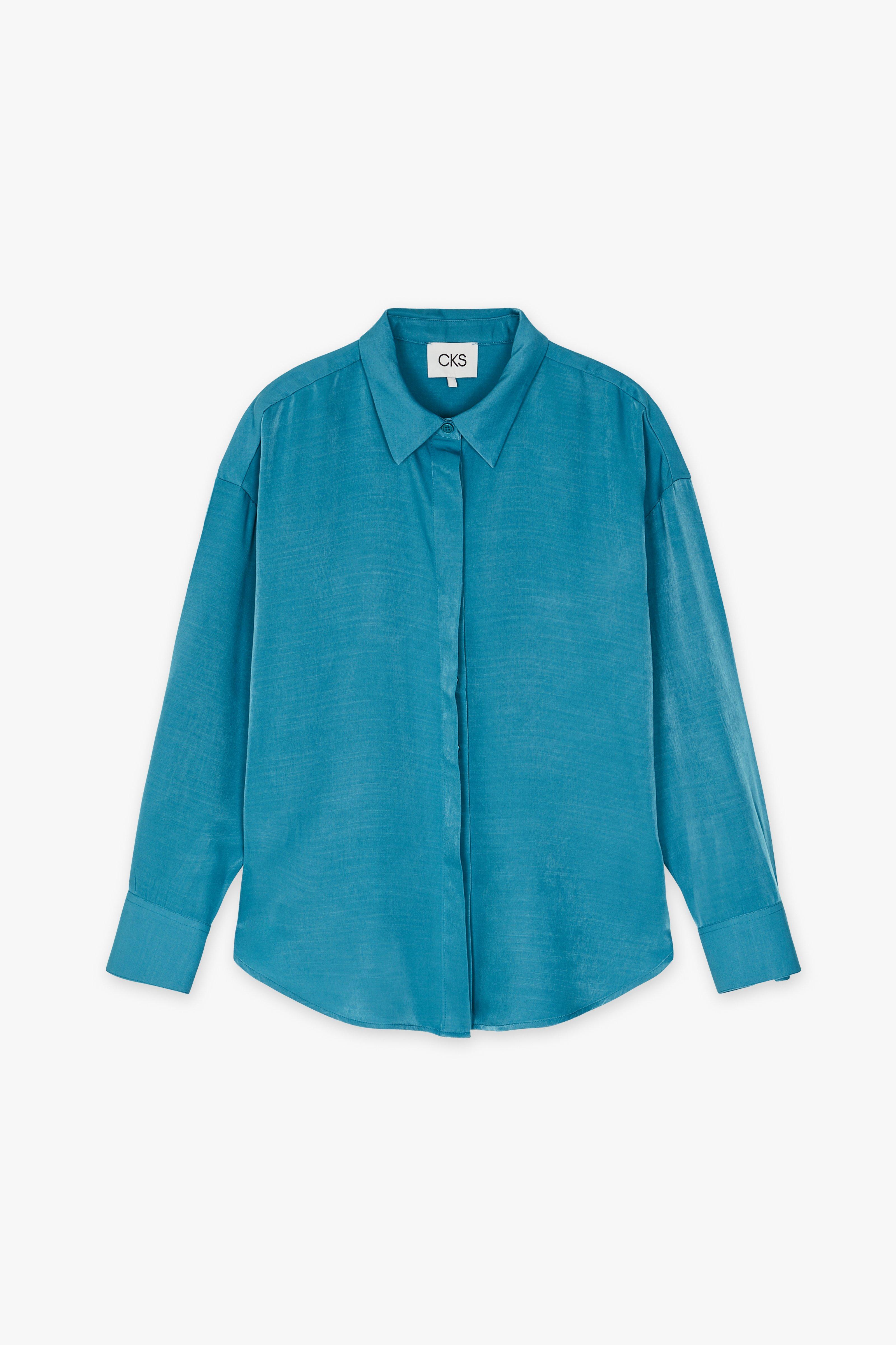 CKS Dames - RUTTEN - blouse short sleeves - blue