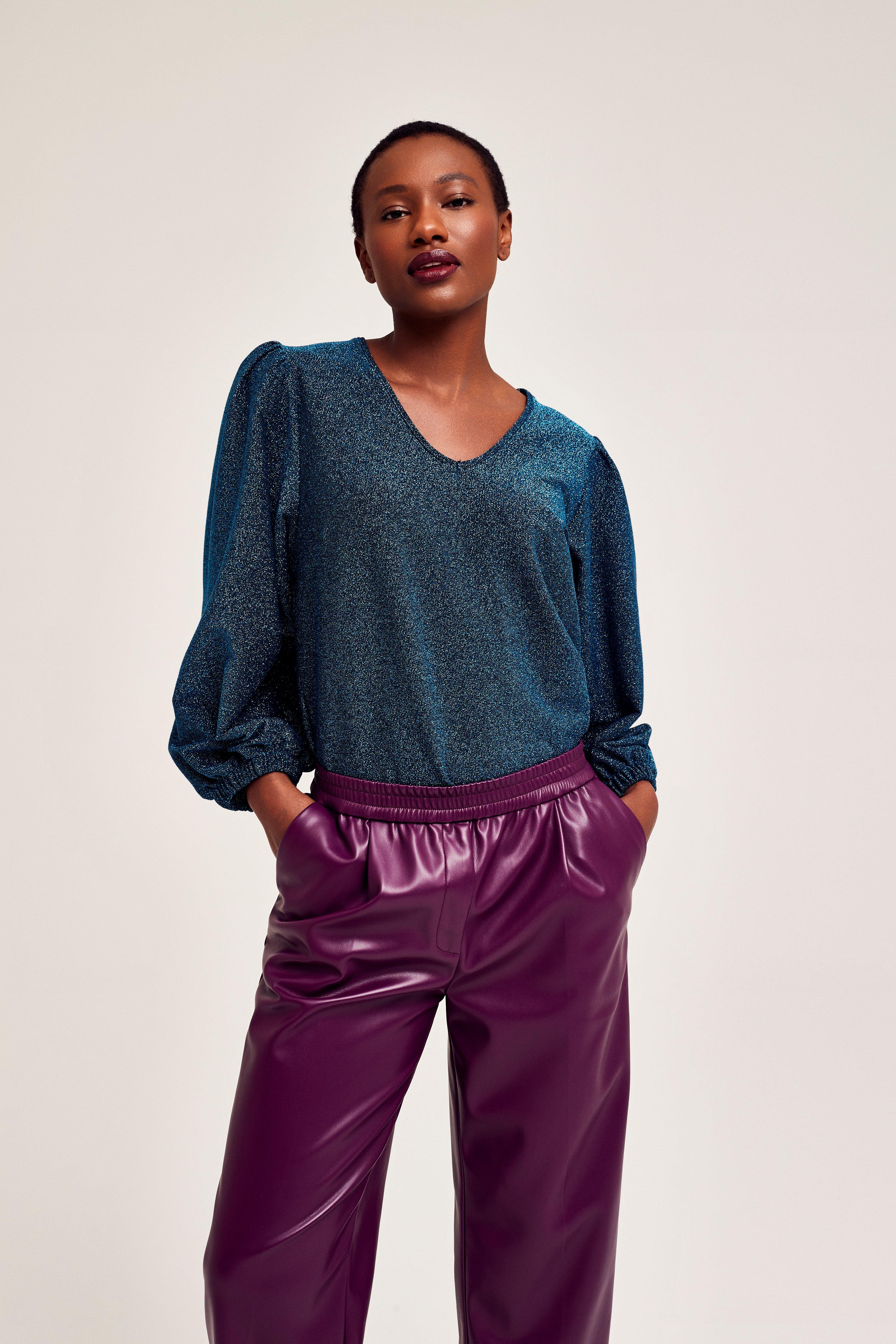 CKS Dames - SIVA - Bluse Kurze Ärmel - Hellblau