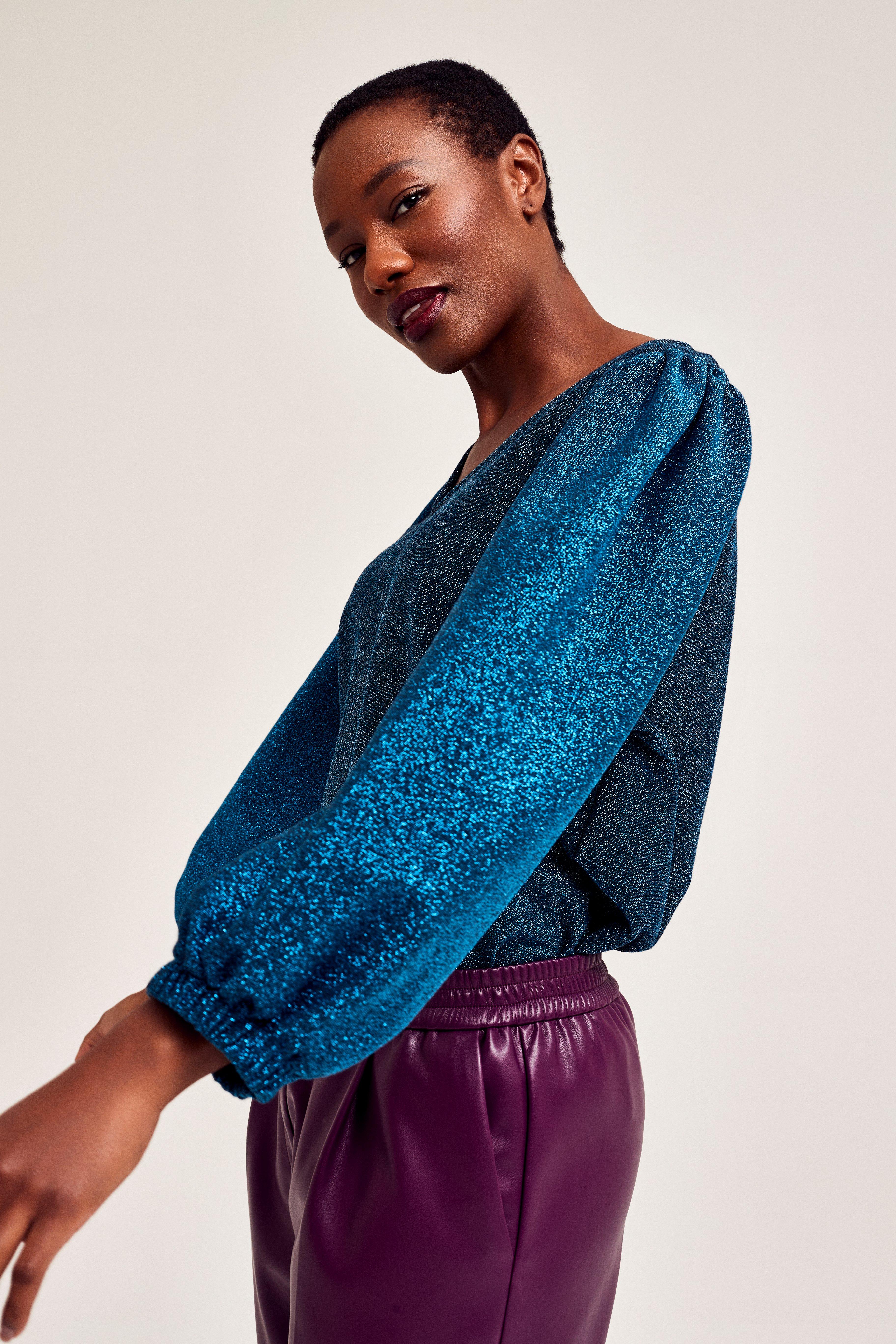 CKS Dames - SIVA - blouse short sleeves - vivid blue