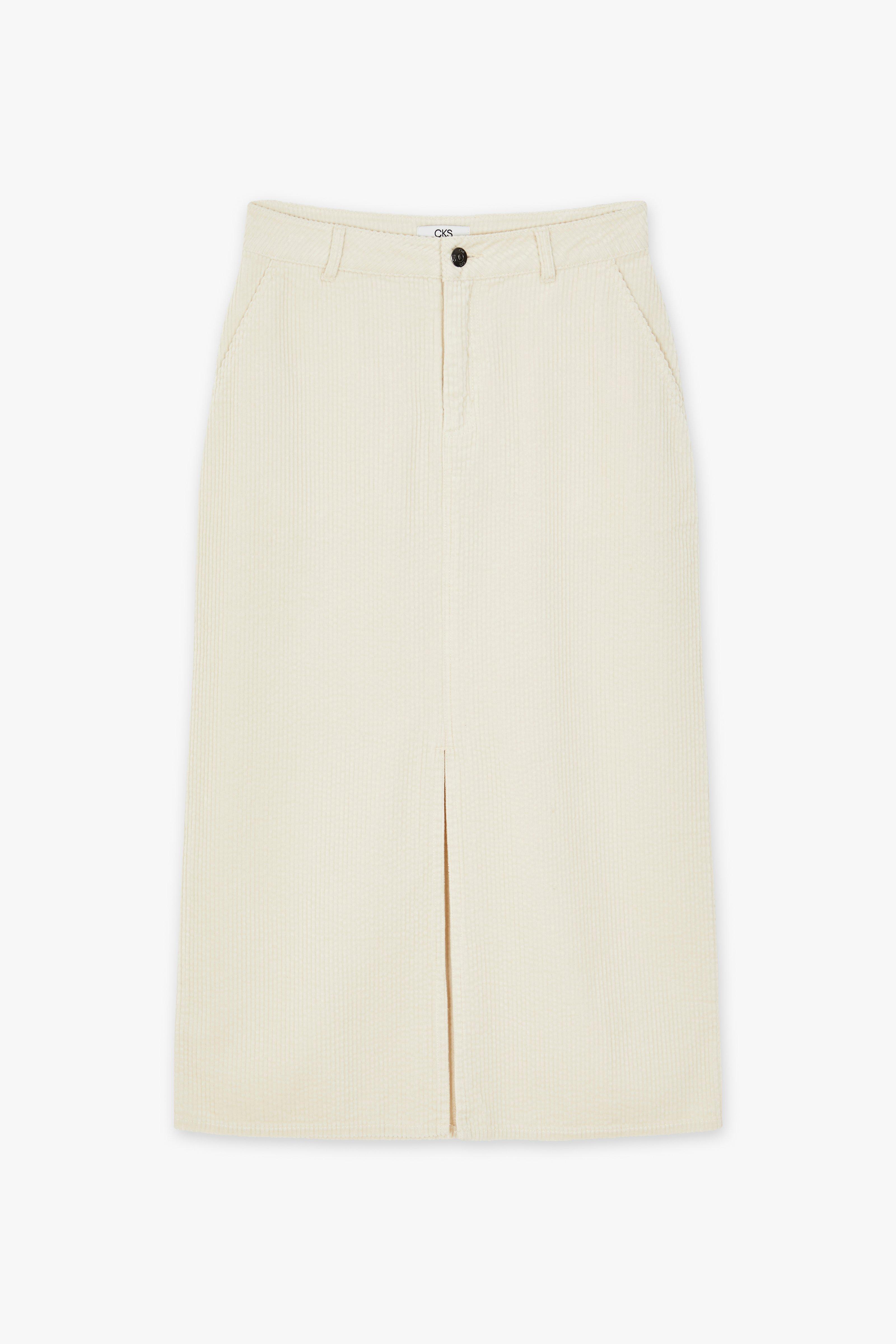 CKS Dames - SKIPPER - midi skirt - white