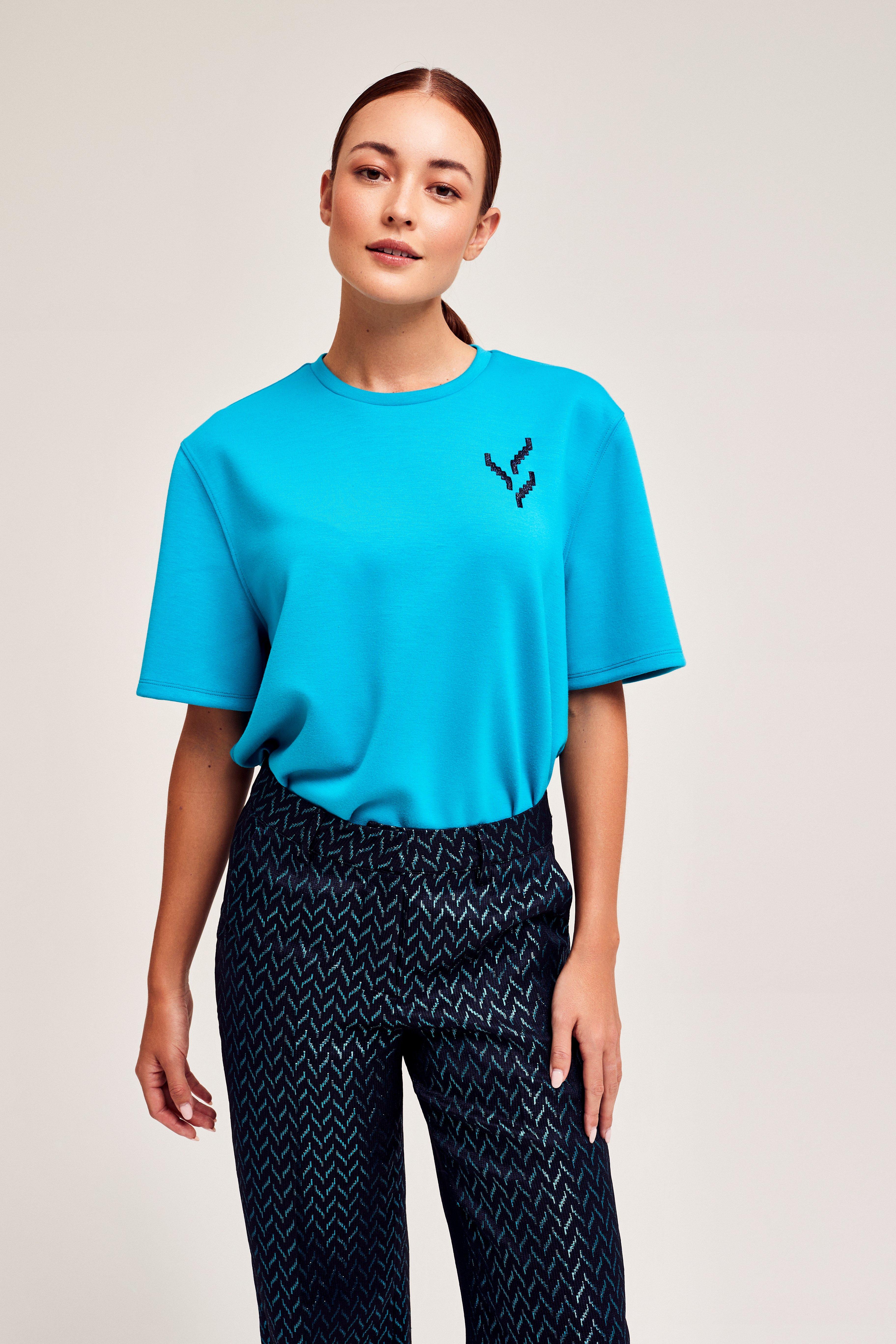 CKS Dames - SARIA - T-Shirt Kurzarm - Hellblau