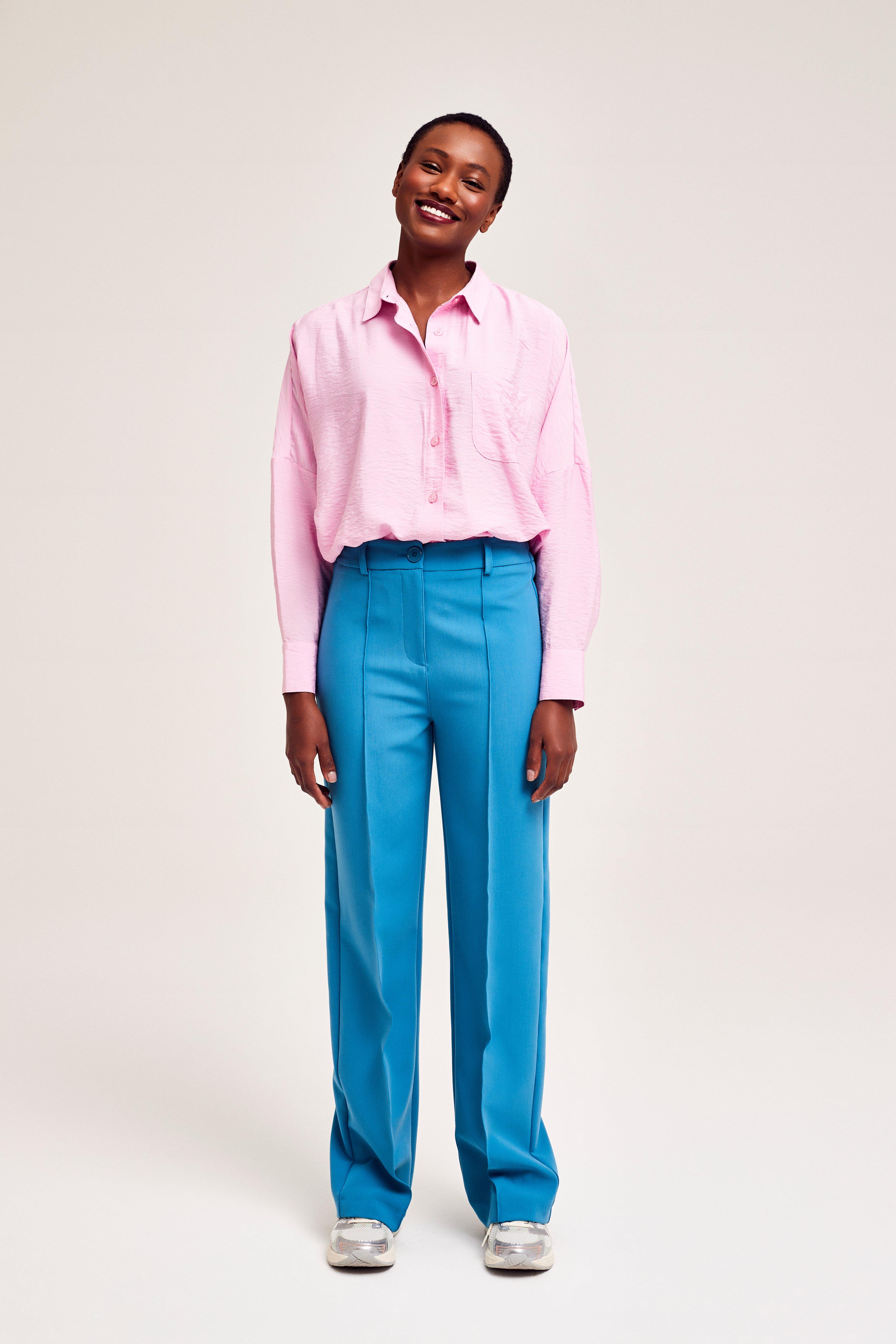 CKS Dames - WAZNA - blouse korte mouwen - lichtroze
