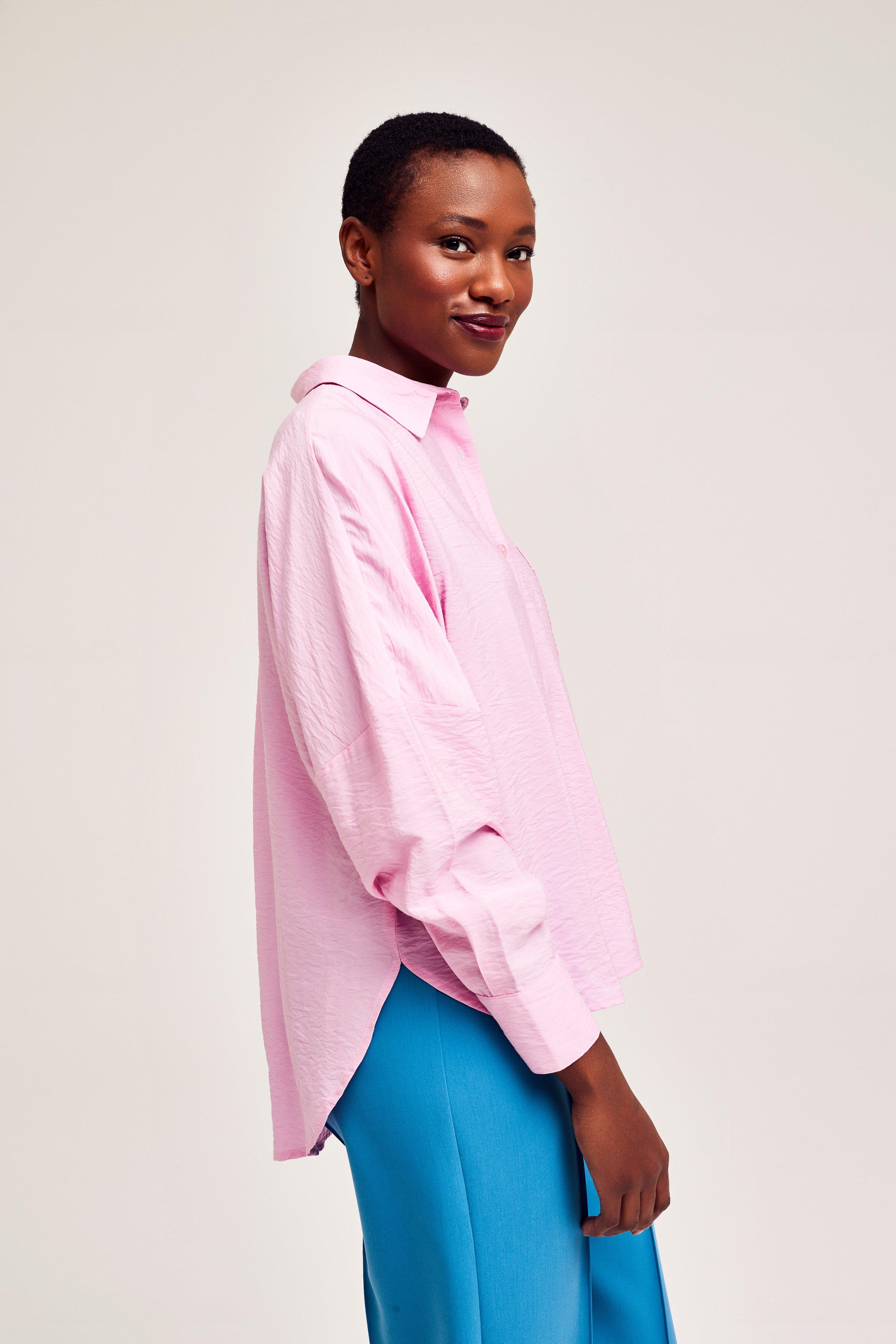 CKS Dames - WAZNA - blouse korte mouwen - lichtroze